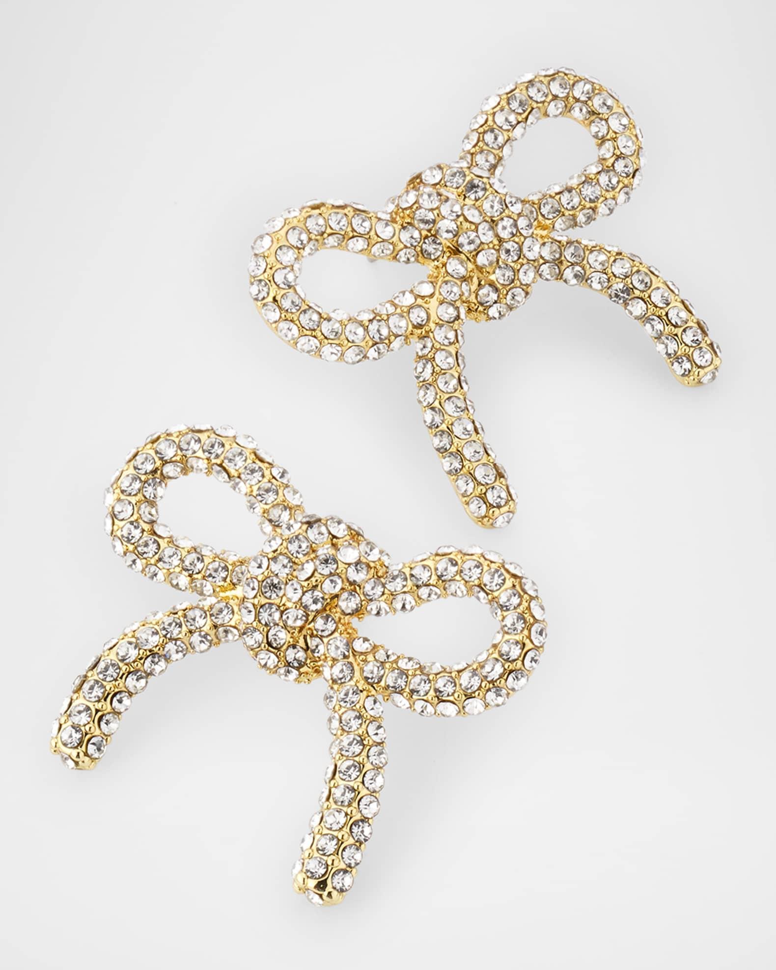 Pave Bow Stud Earrings Product Image