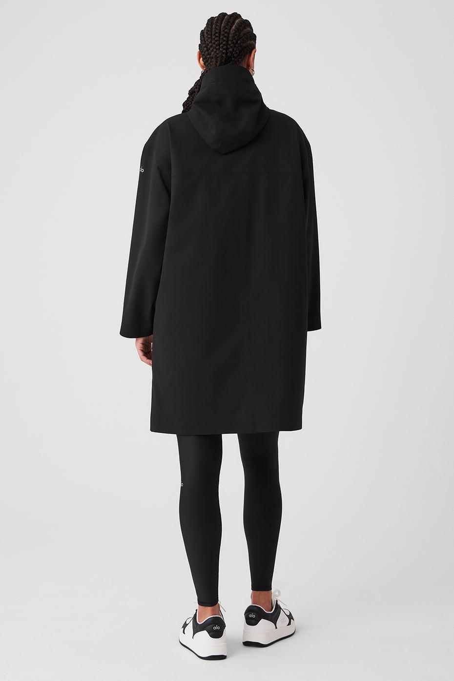 Rain Or Shine Long Coat - Black Female Product Image