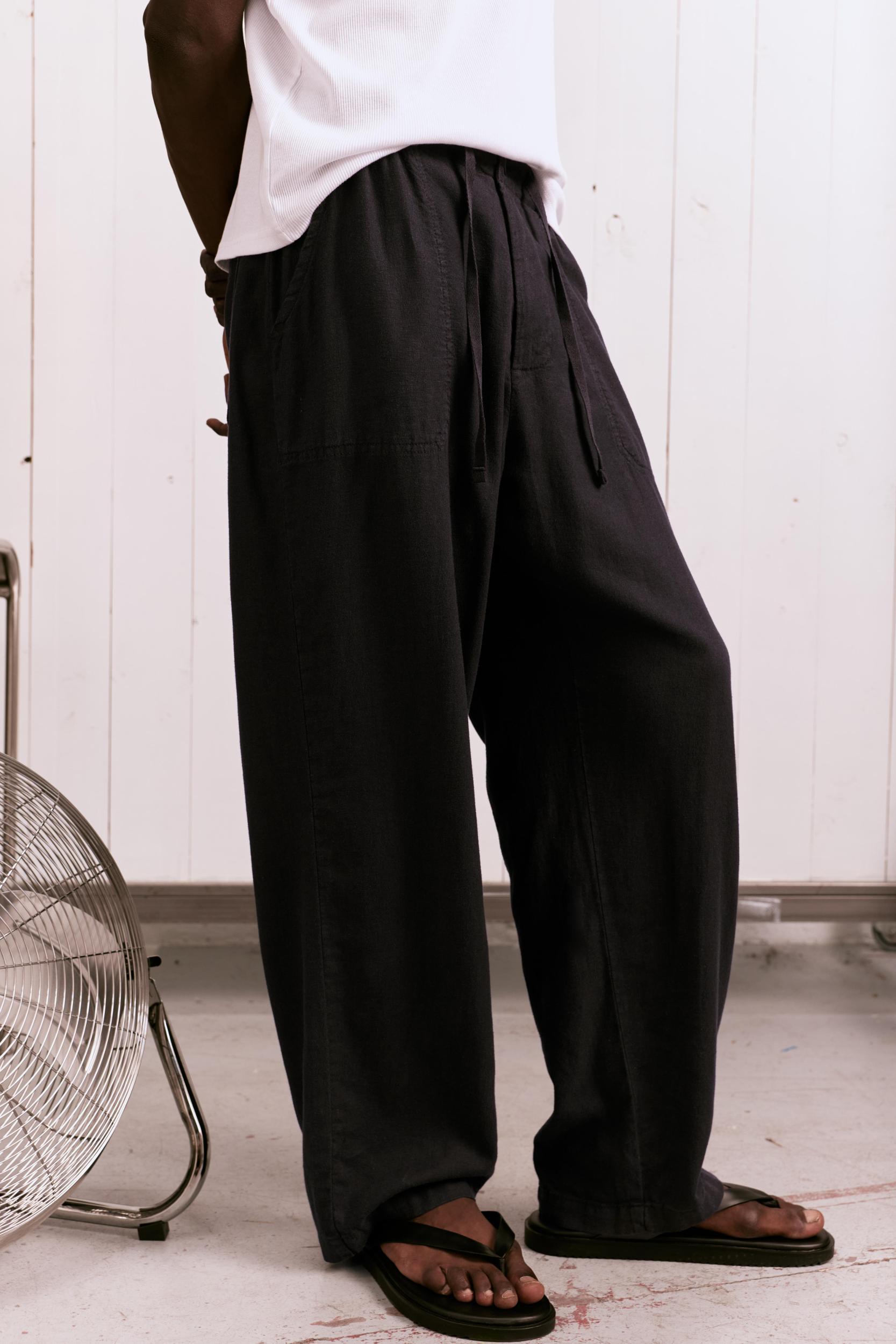 Linen blend sweatpants Product Image