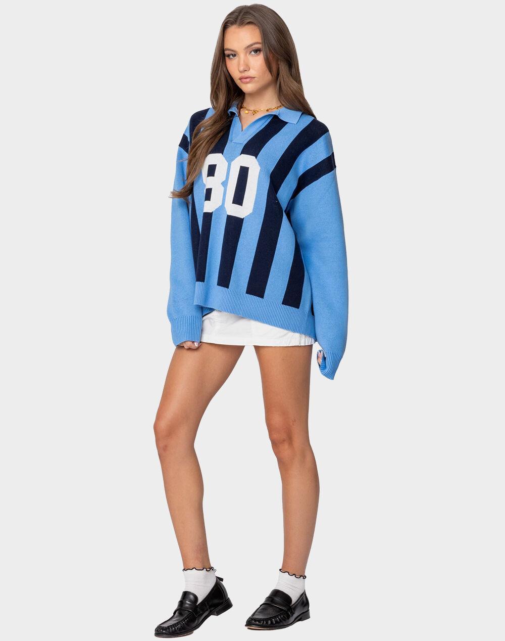 EDIKTED Larson Oversized Polo Sweater Product Image