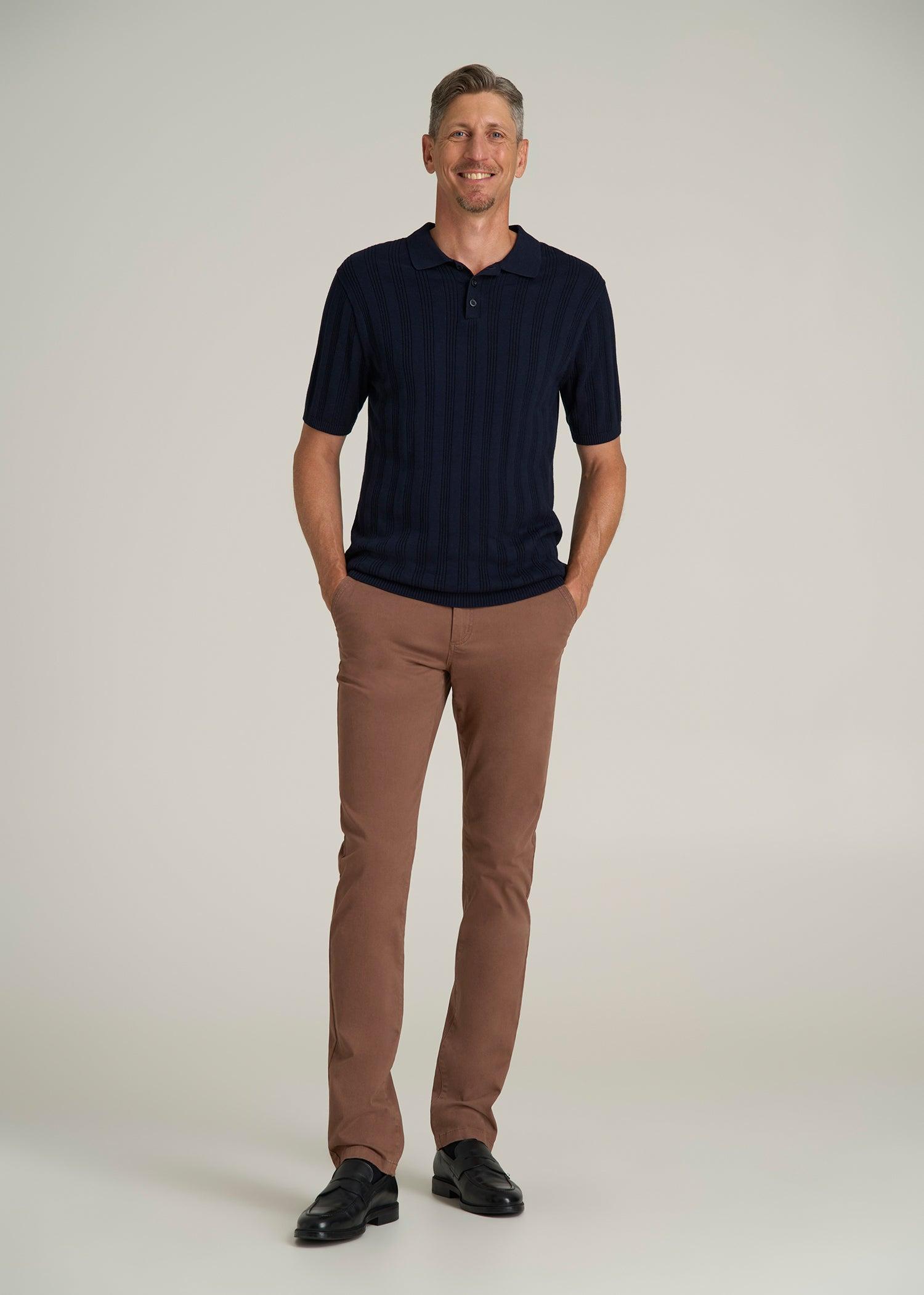 Carman TAPERED Chinos in Otter Brown - Pants for Tall Men Product Image