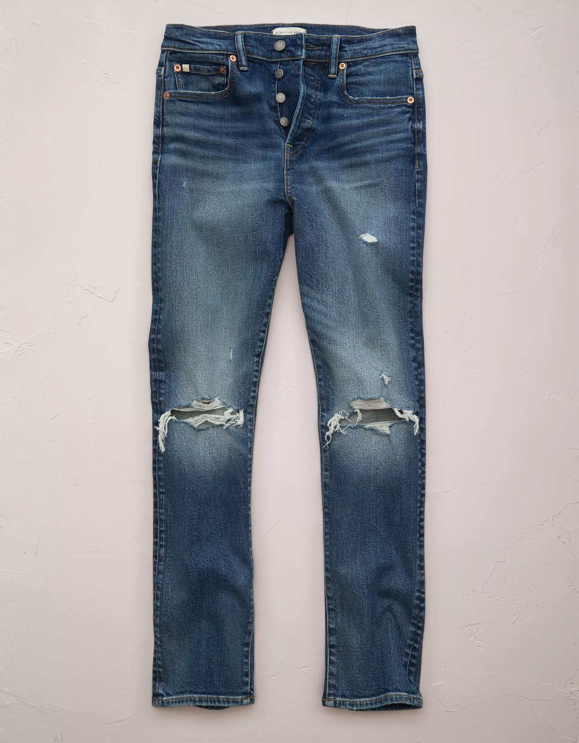 AE77 Premium Straight Crop Jean Product Image