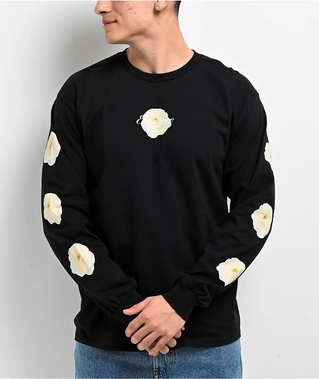 Empyre Roses Photo Black Long Sleeve T-Shirt Product Image