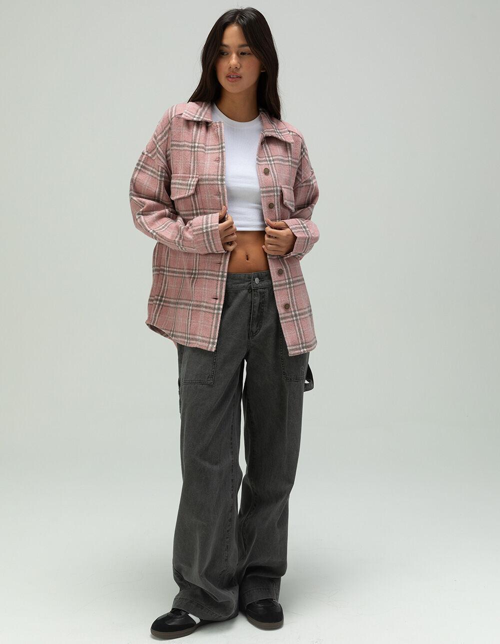 RUSTY Dana Womens Plaid Over Shirt Product Image