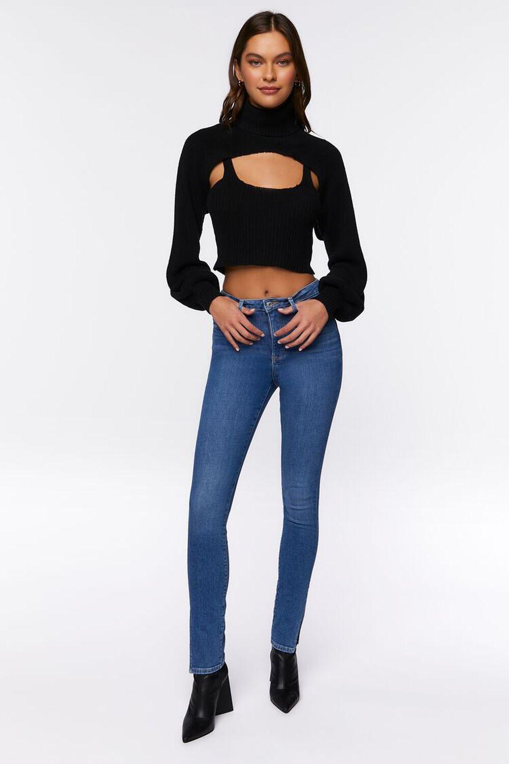 Turtleneck Combo Sweater | Forever 21 Product Image