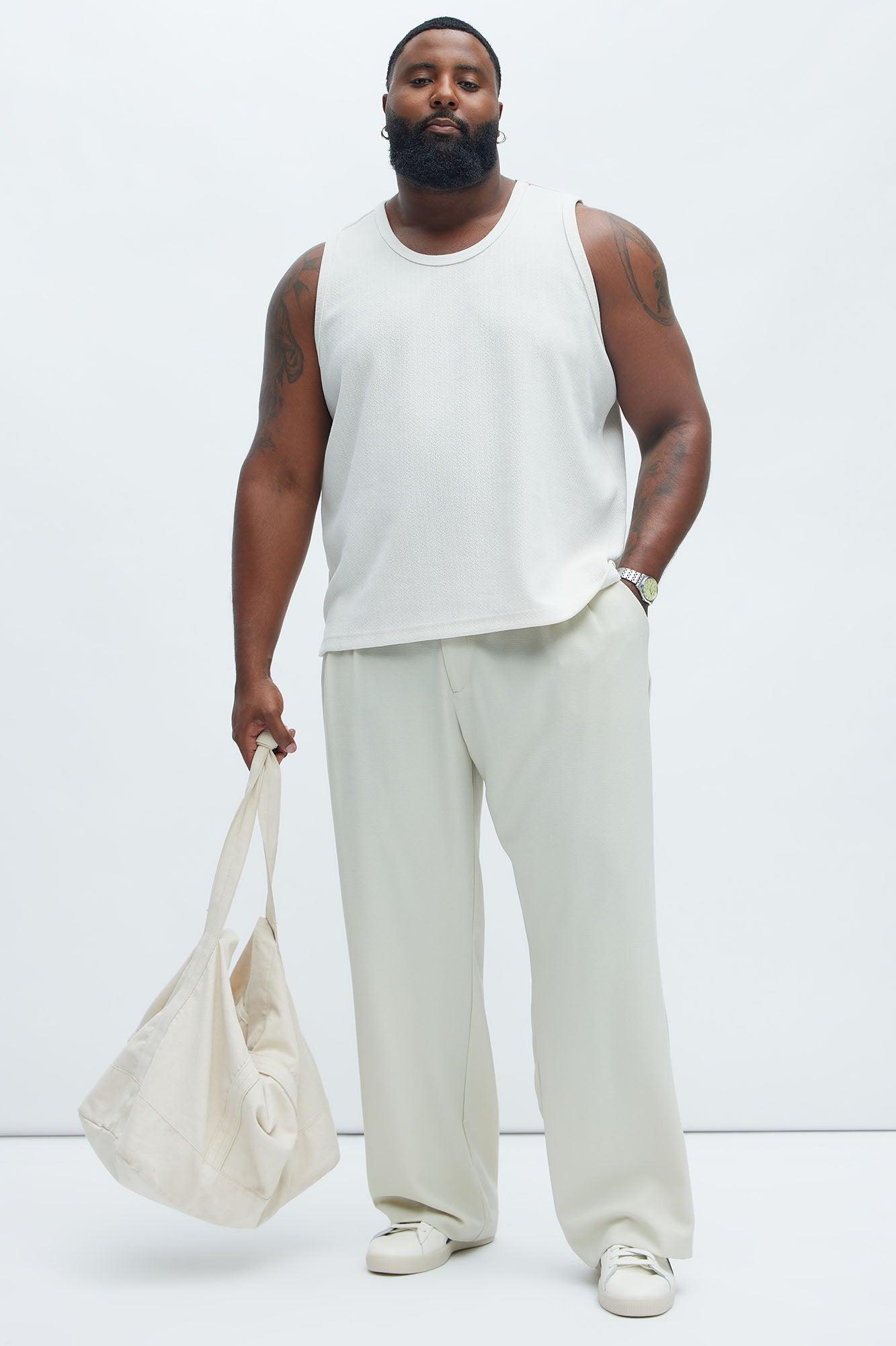 Dudley Textured Relaxed Tank - Off White Product Image
