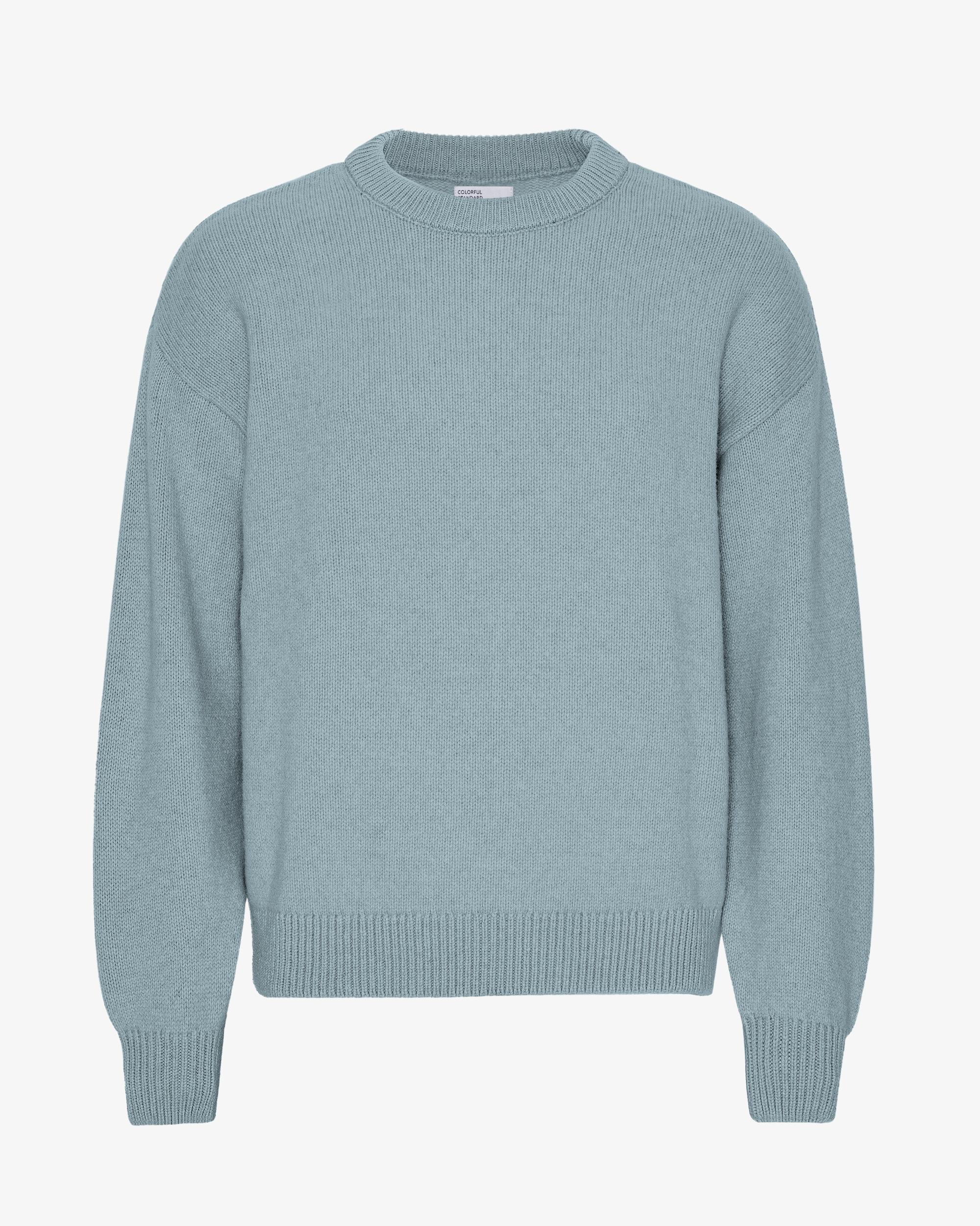 Oversized Merino Wool Crew - Lava Grey Product Image