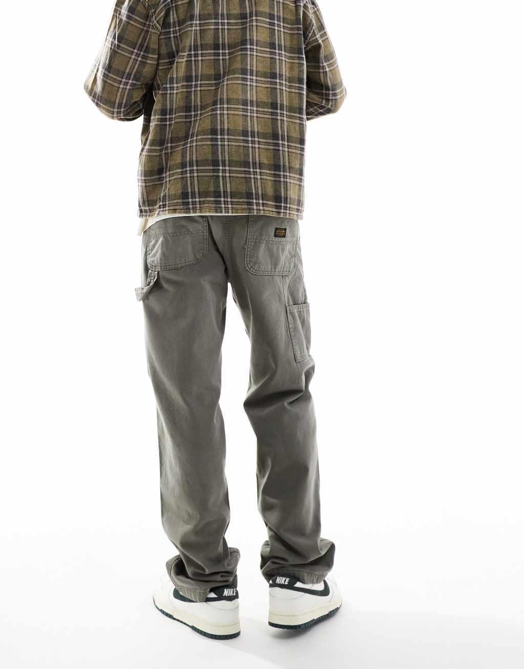 Jack & Jones eddie carpenter pants in washed khaki  Product Image