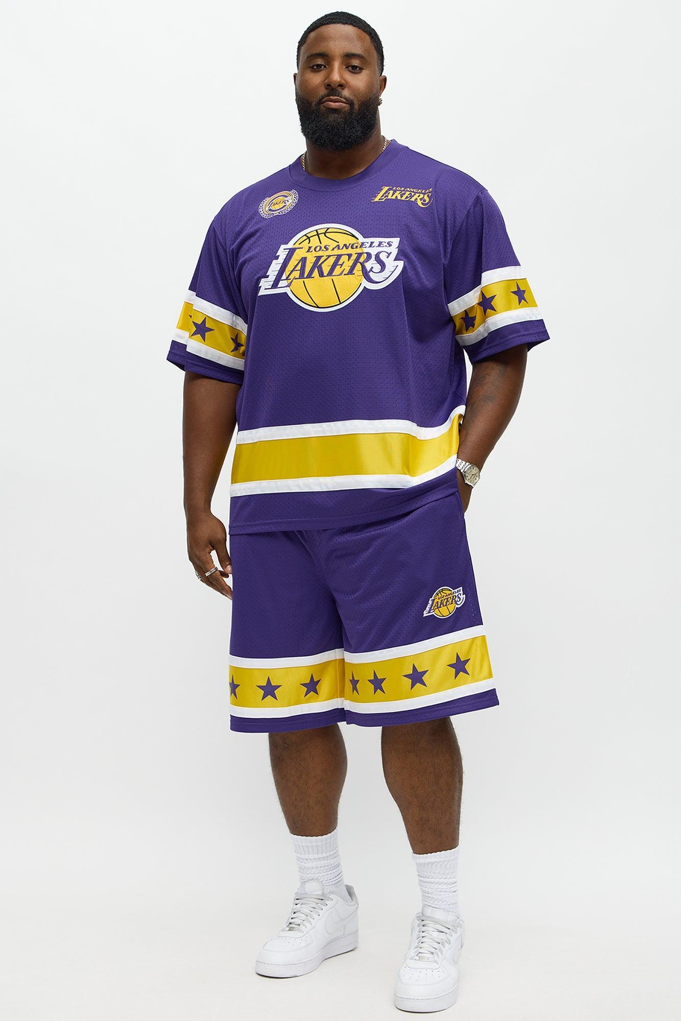 Lakers Believe The Hype Boxy Short Sleeve Top - Purple Male Product Image