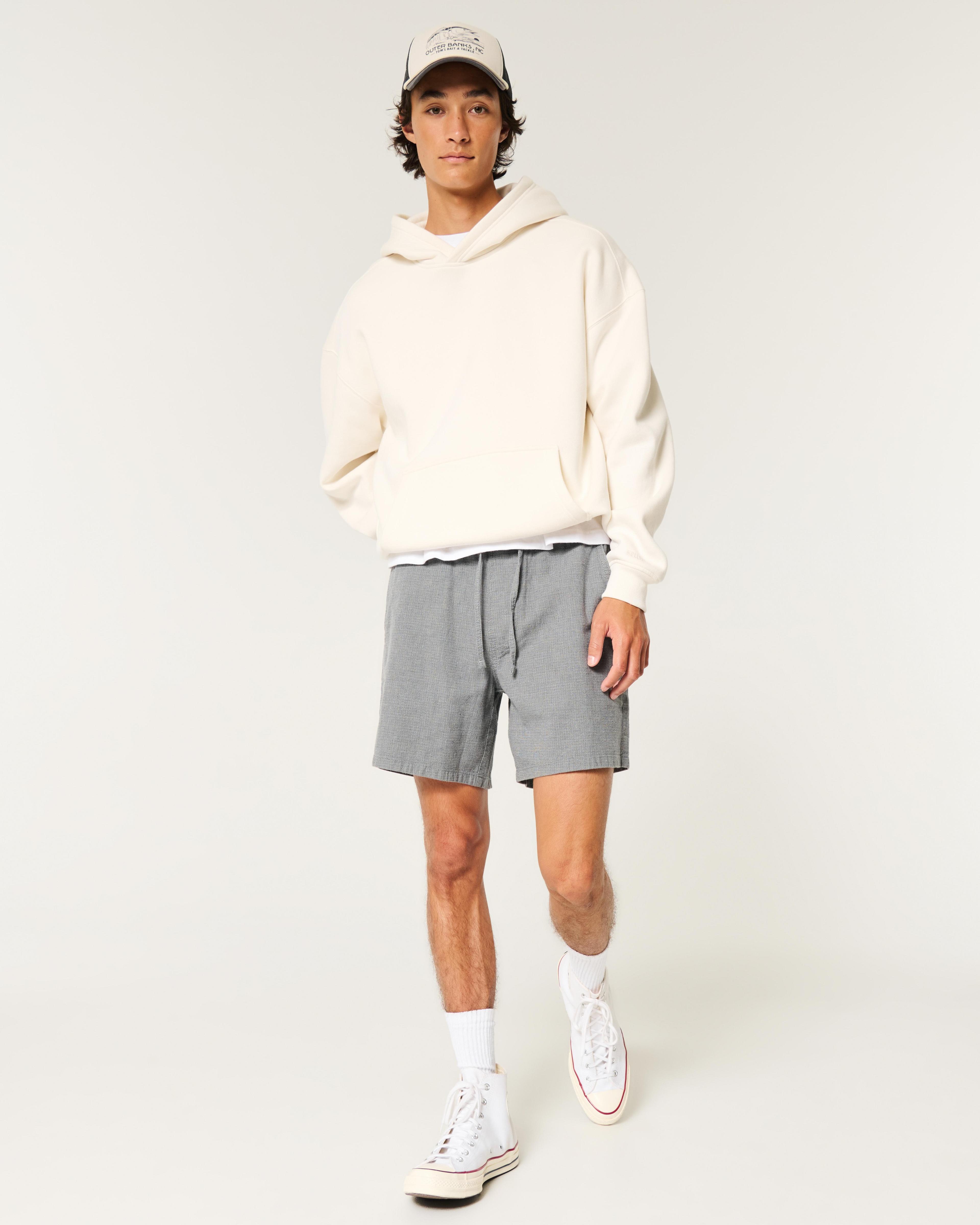 Linen-Blend Pull-On Shorts 7” Product Image