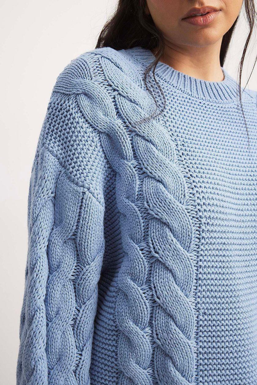Knitted Oversized Cable Sweater Product Image