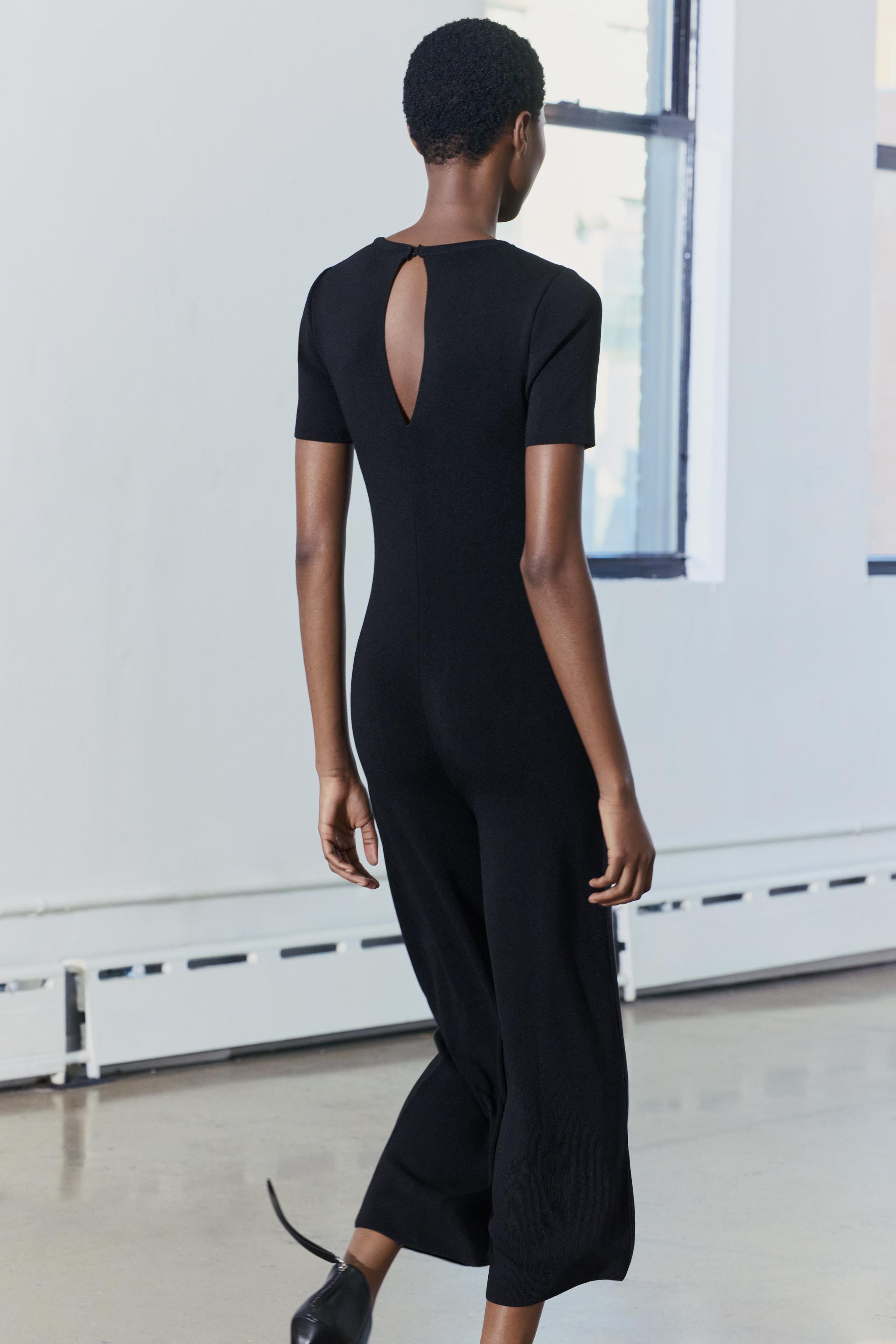 LONG PLAIN KNIT JUMPSUIT Product Image