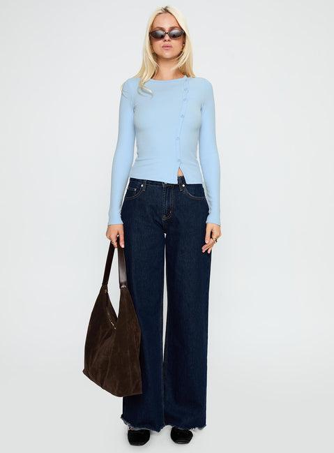 Passoni Long Sleeve Top Blue Product Image