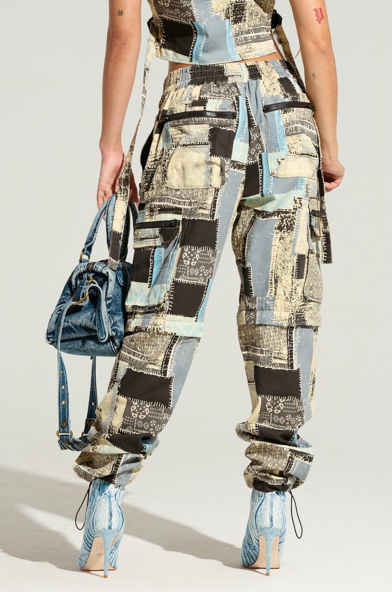 OUT OF MY HEAD PATCHWORK JOGGER PANT Product Image