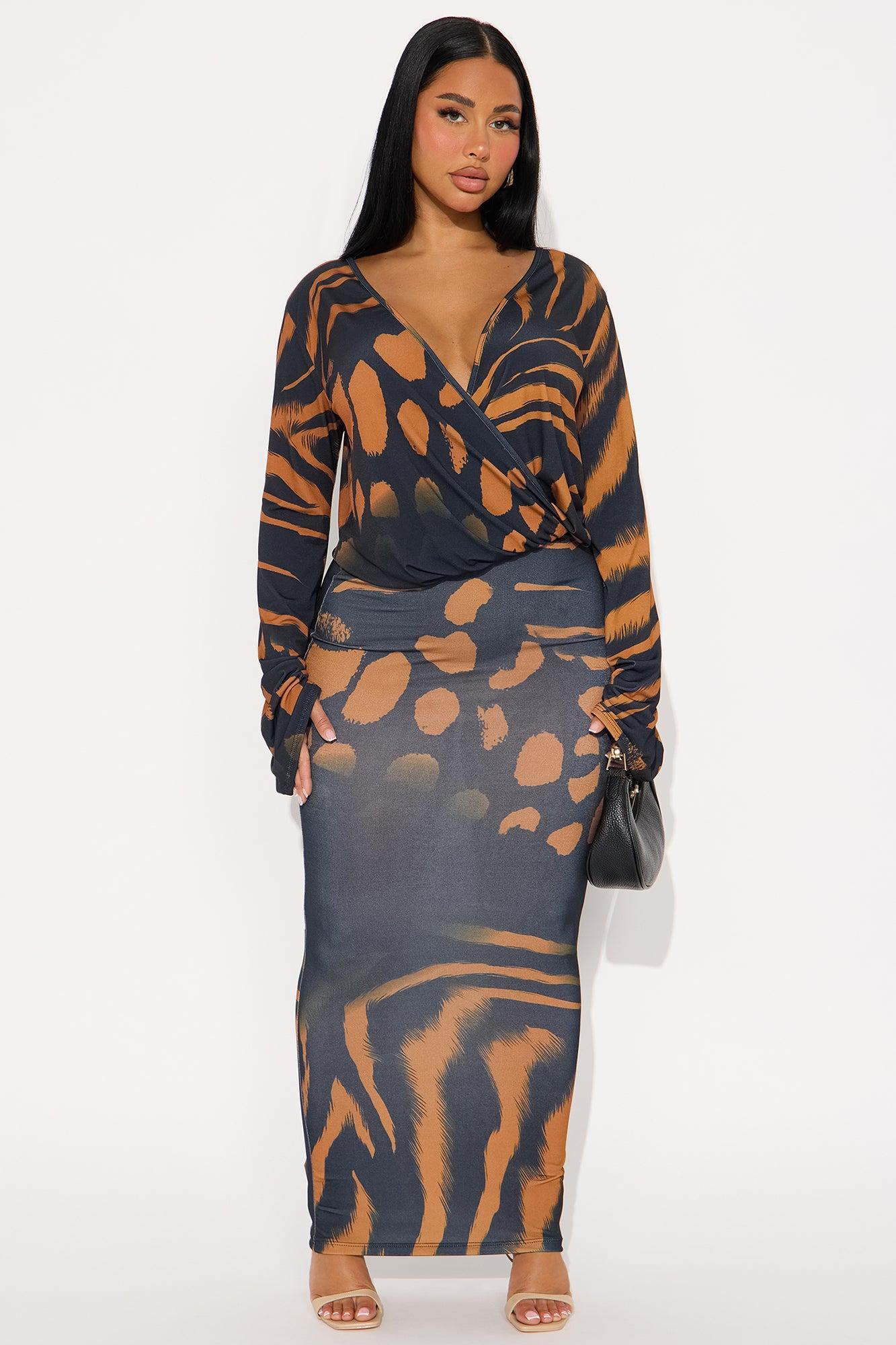 After Hours Backless Maxi Dress - Black/combo Female Product Image