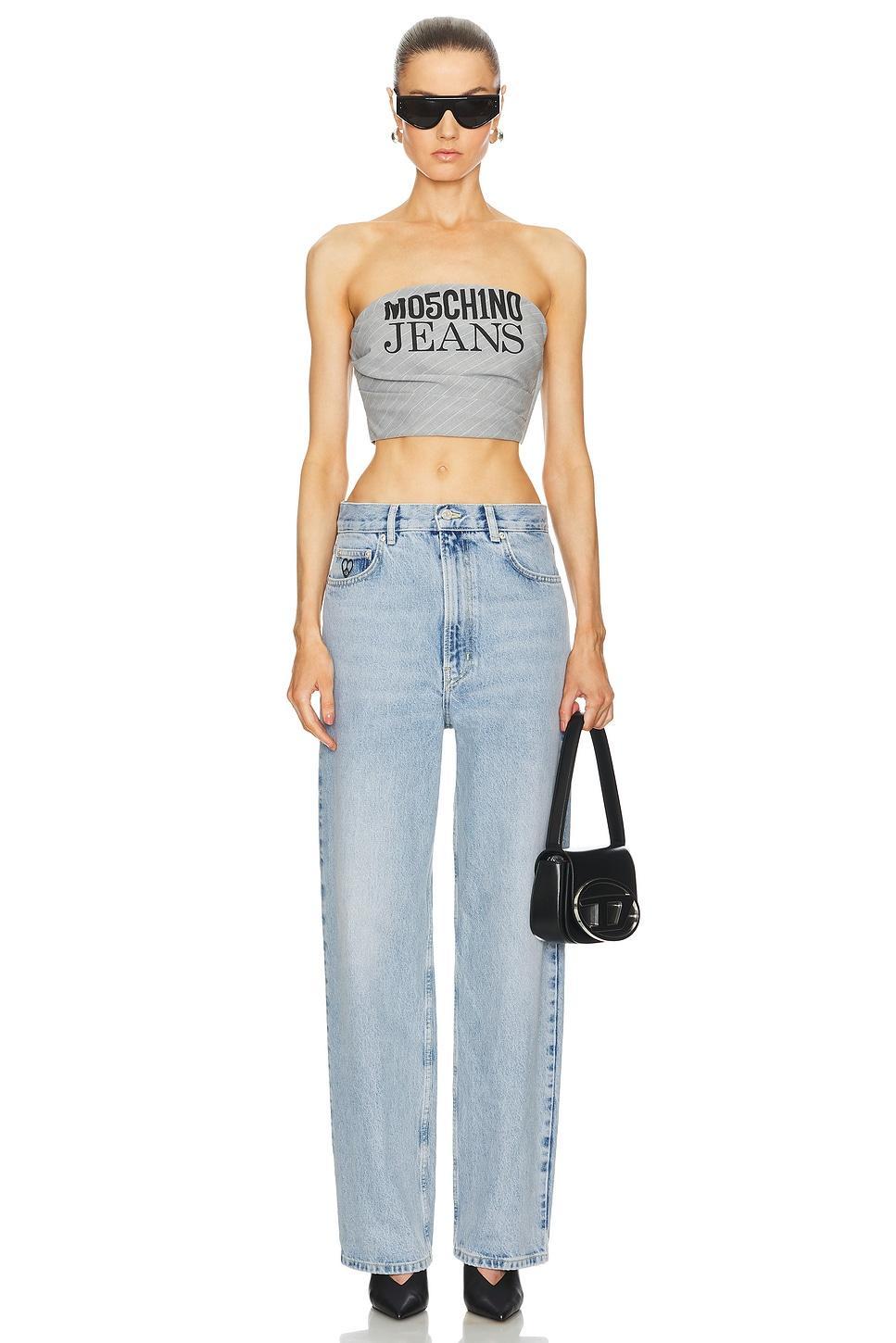 Strapless Crop Top Moschino Jeans Product Image