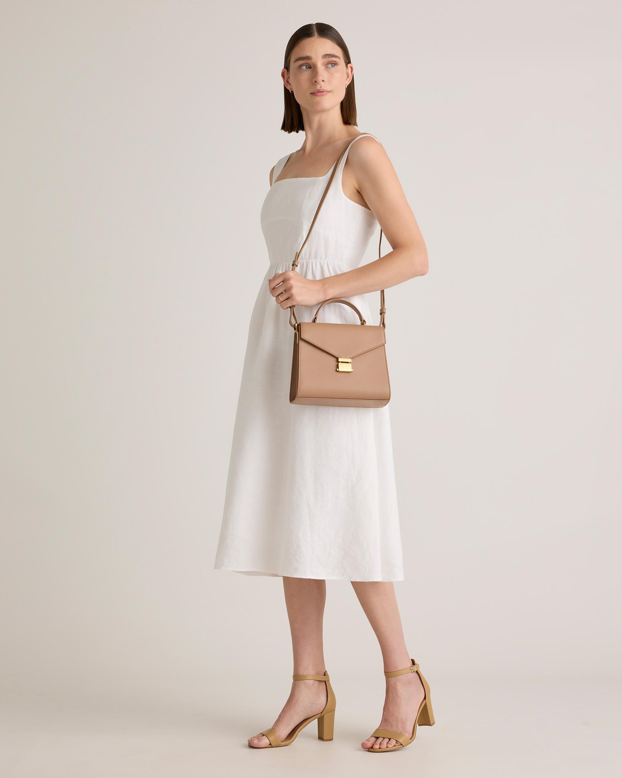 Quince | Women's Italian Leather Top Handle Crossbody Satchel Product Image