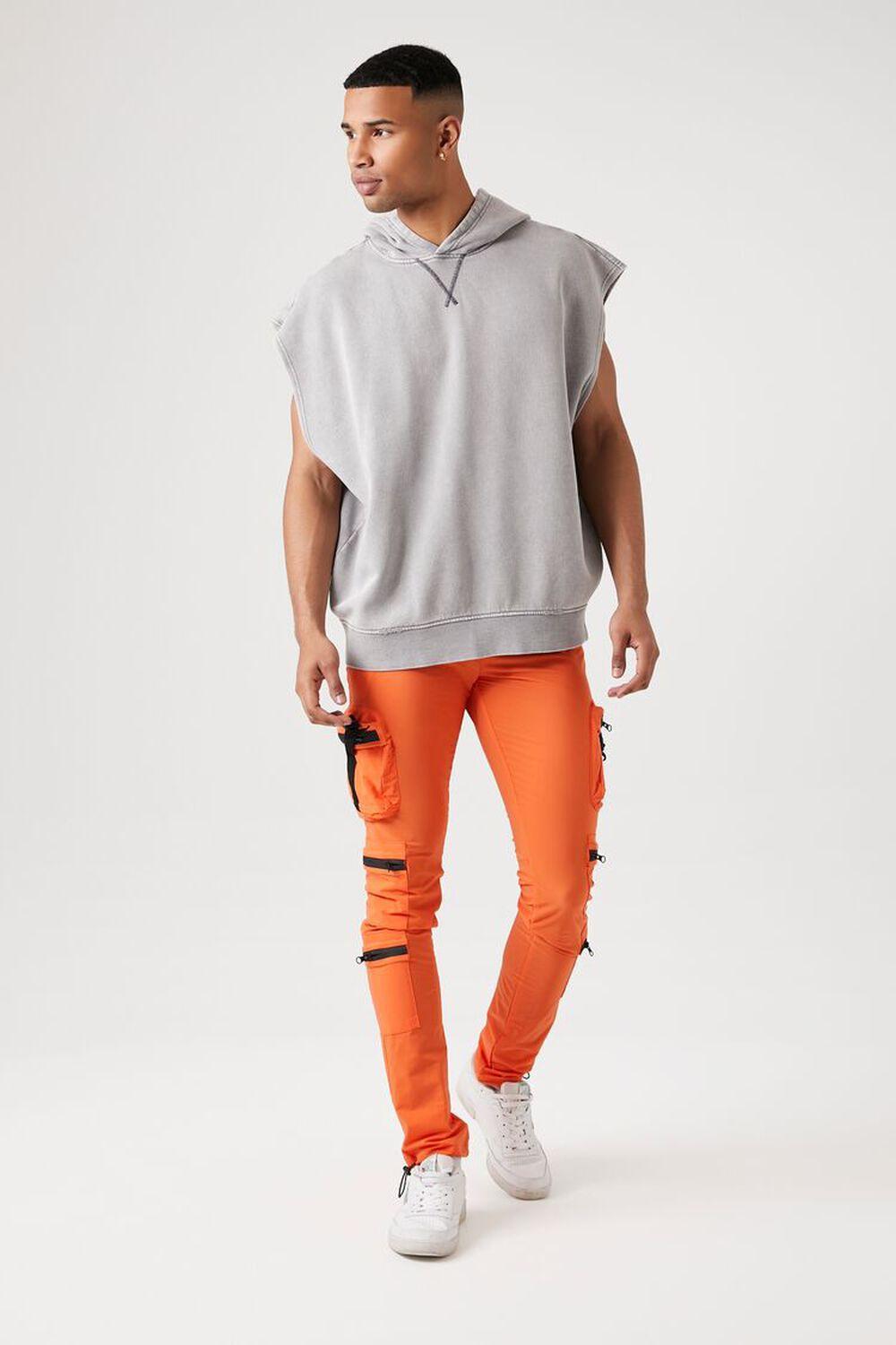 Contrast Zipper Cargo Joggers | Forever 21 Product Image