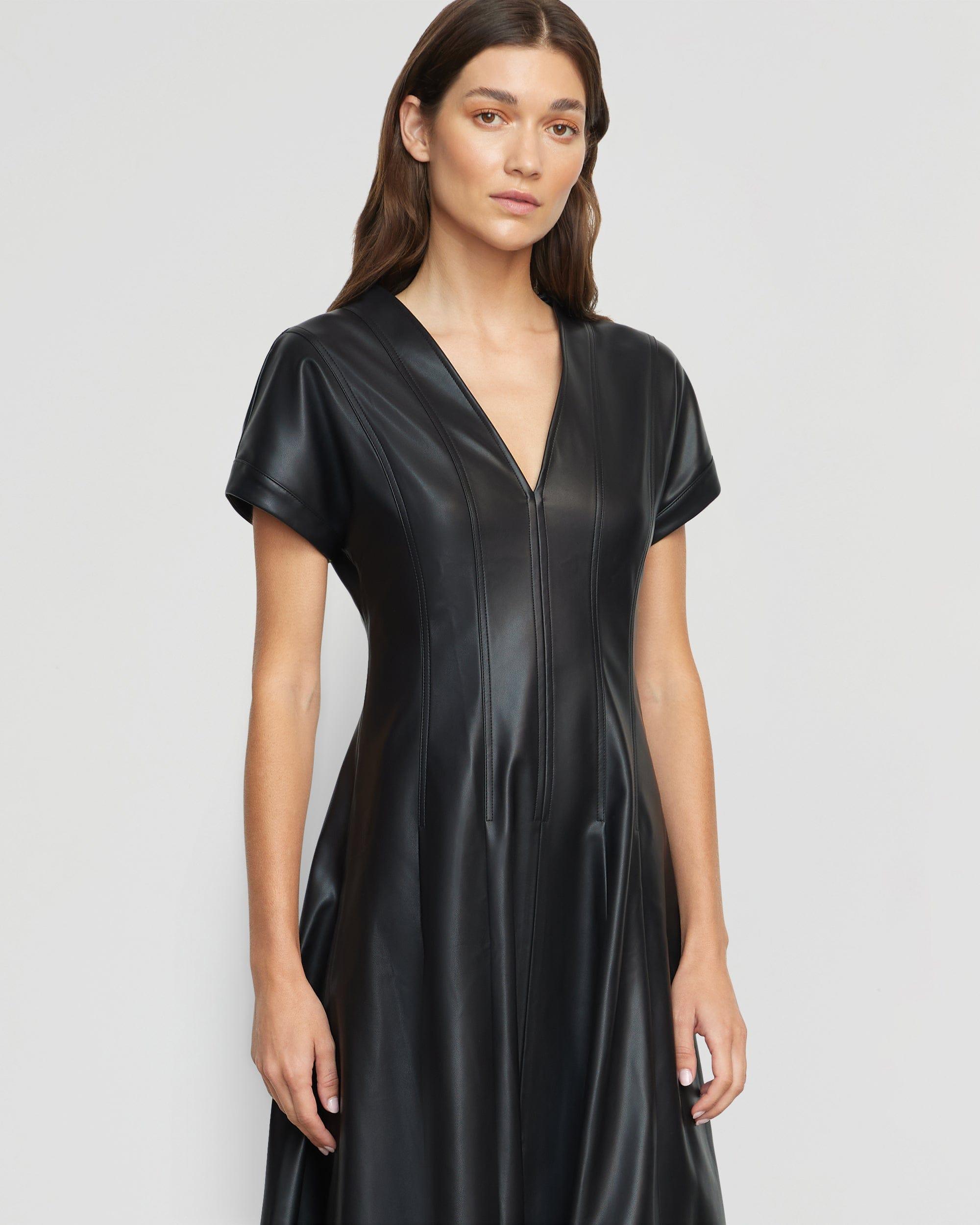 Ash Vegan Leather A-Line Dress Product Image