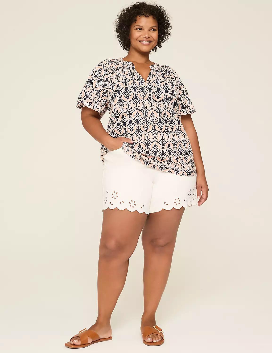 Swing Flutter-Sleeve Popover Blouse Product Image