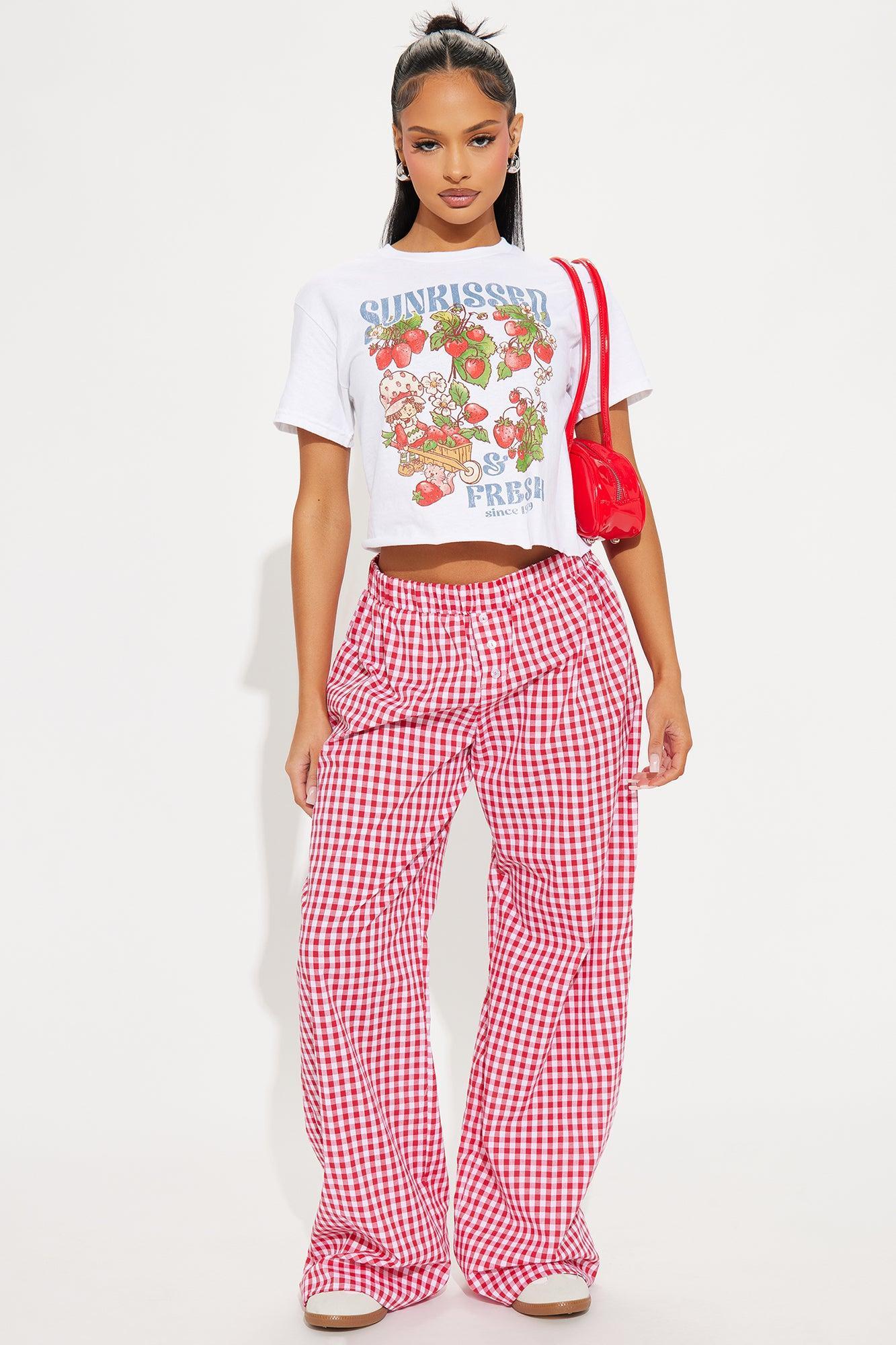 Sunkissed Strawberry Shortcake Cropped Tee - White Product Image