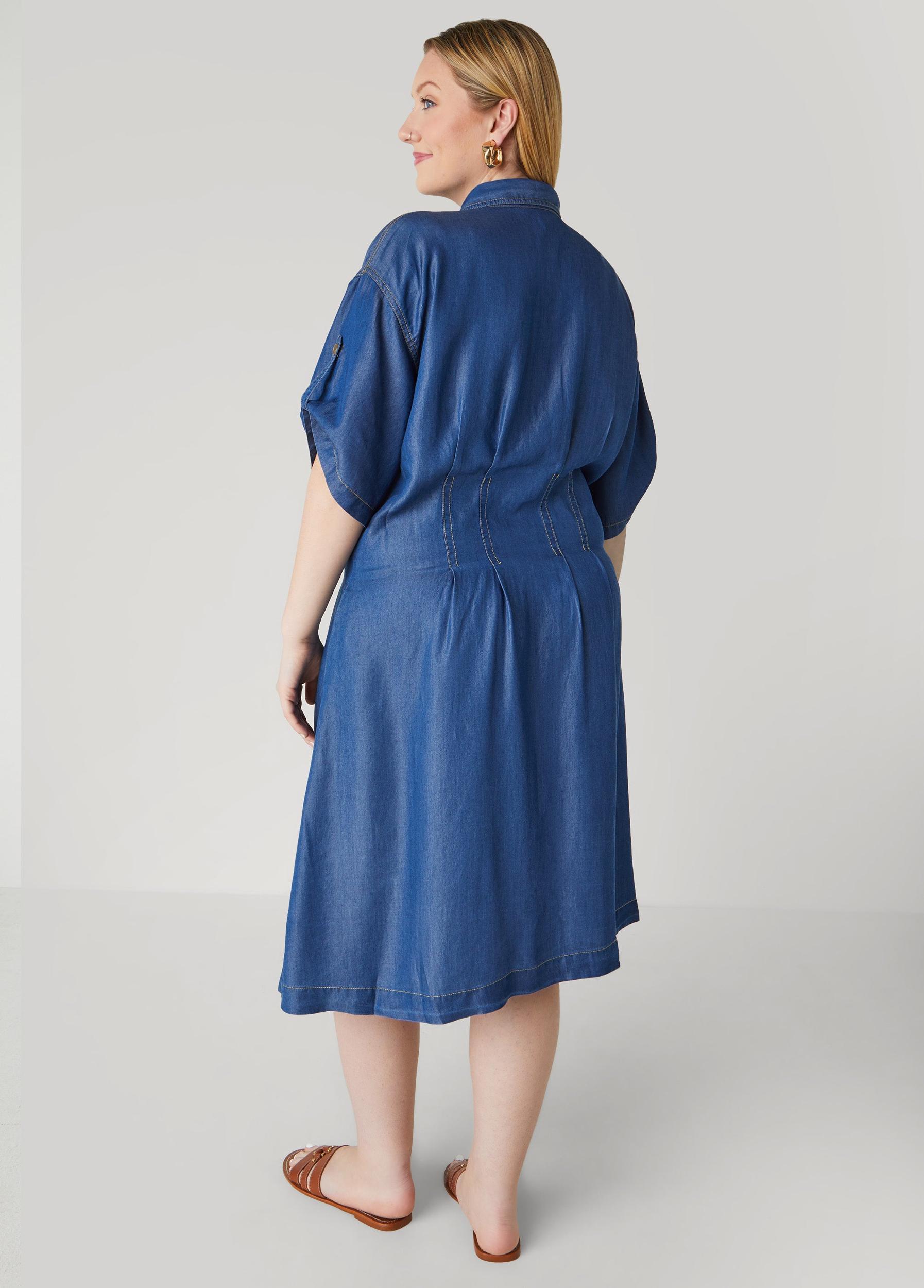 Chambray A Line Shirtdress Product Image