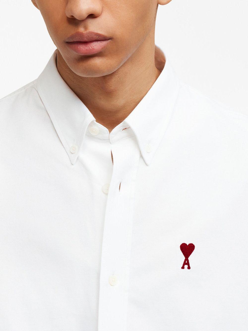 logo-embroidered poplin shirt Product Image