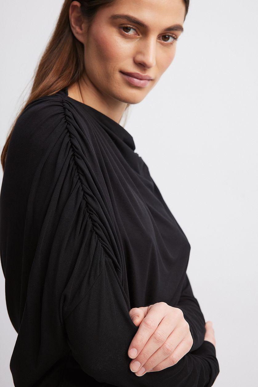 Dropped Shoulder Draped Jersey Top Product Image
