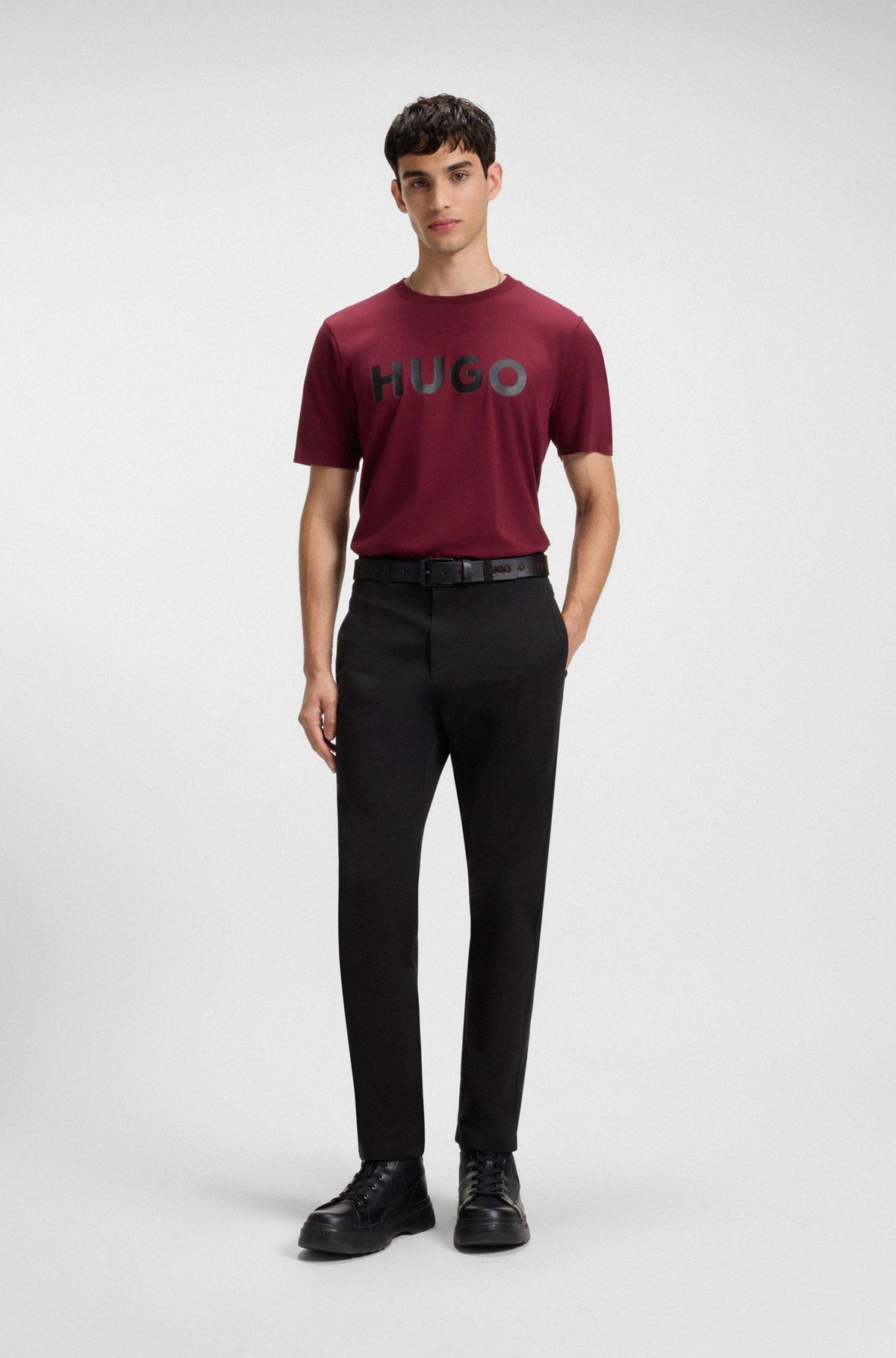 Slim-fit trousers in stretch-cotton gabardine Product Image