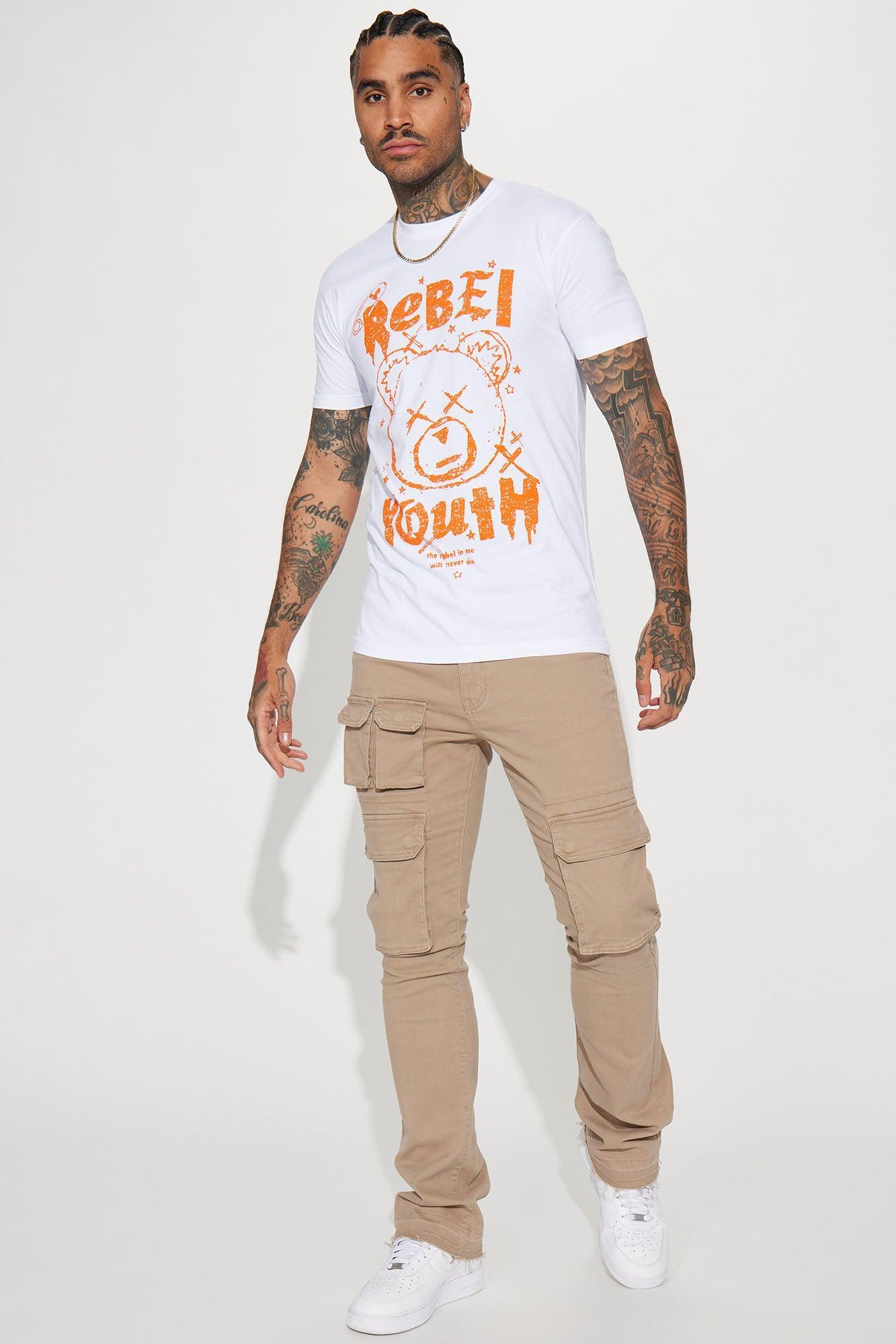 Rebelled Youth Short Sleeve Tee - White Product Image