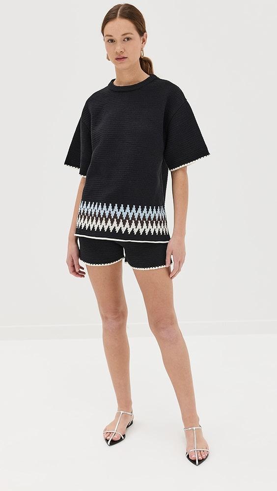 Jil Sander Textured Stitch Drawstring Shorts | Shopbop Product Image