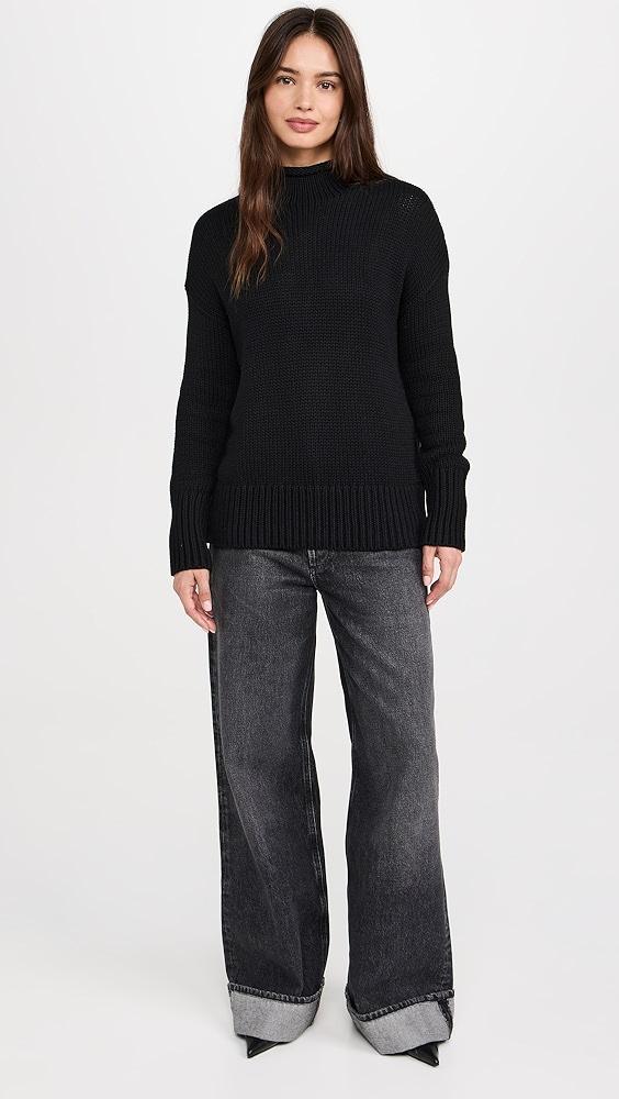 La Ligne Mock Neck Solid Marina Sweater | Shopbop Product Image