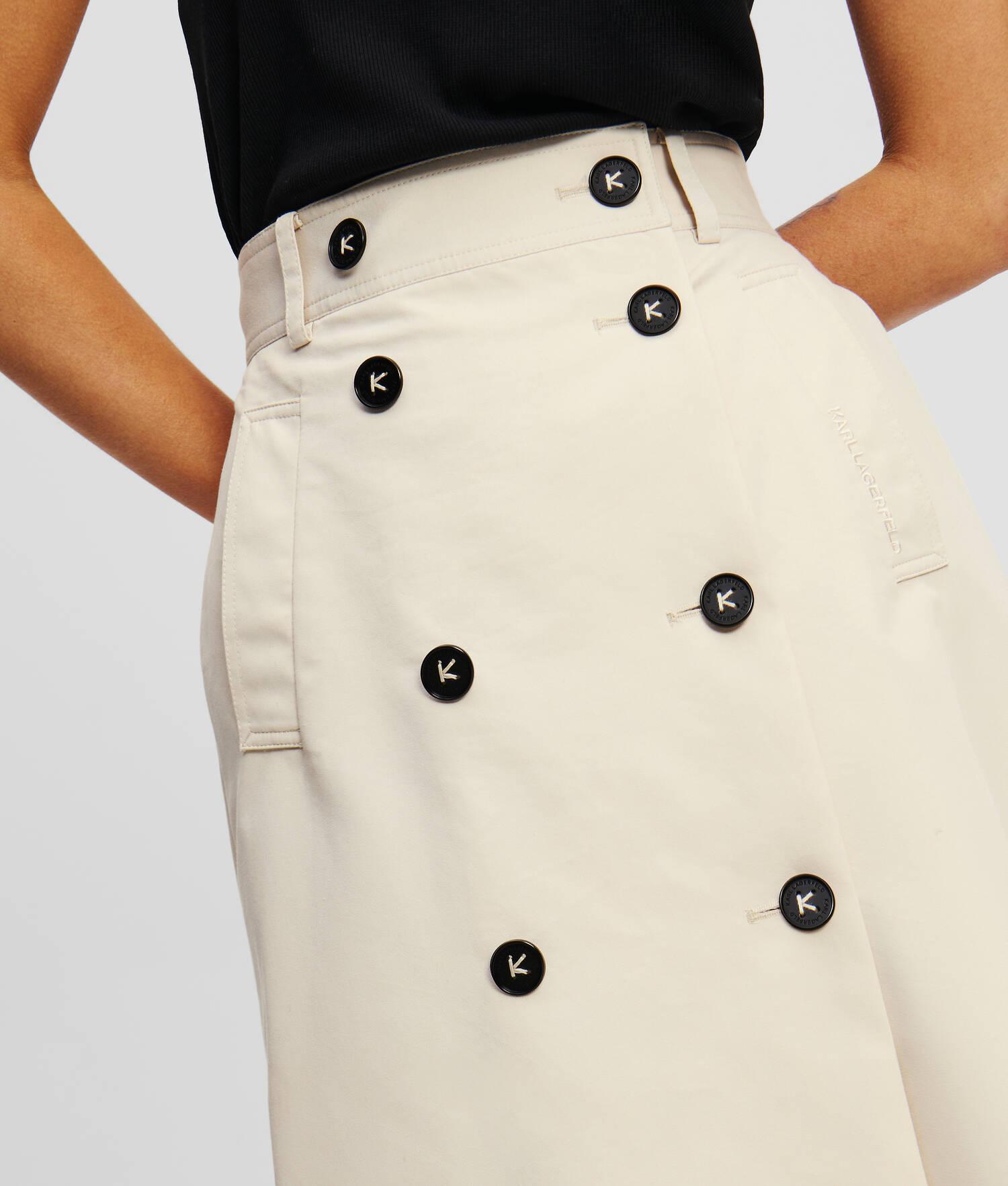 COTTON TWILL TRENCH SKIRT Product Image