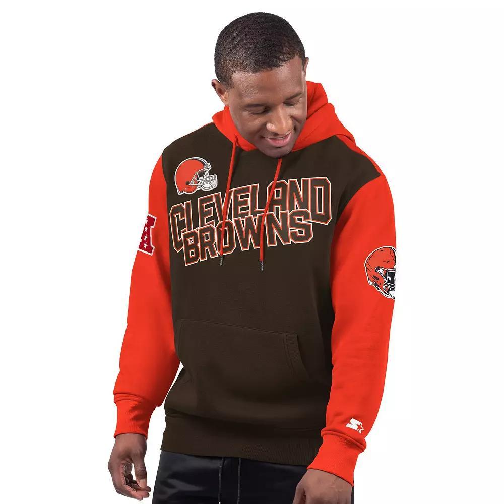 Men's Starter Brown Cleveland Browns Extreme Pullover Hoodie, Size: Large Product Image