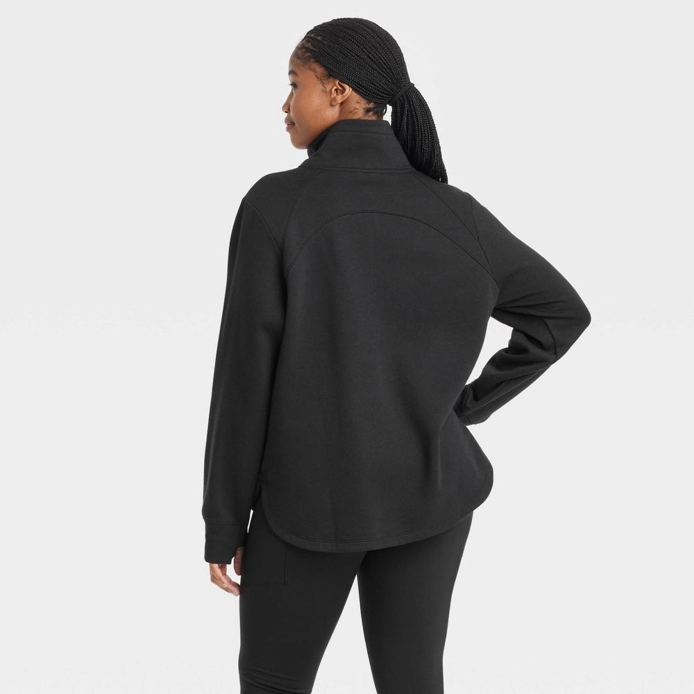 Women's Fleece 1/2 Zip Legging Friendly Pullover Sweatshirt - All In Motion™ Product Image