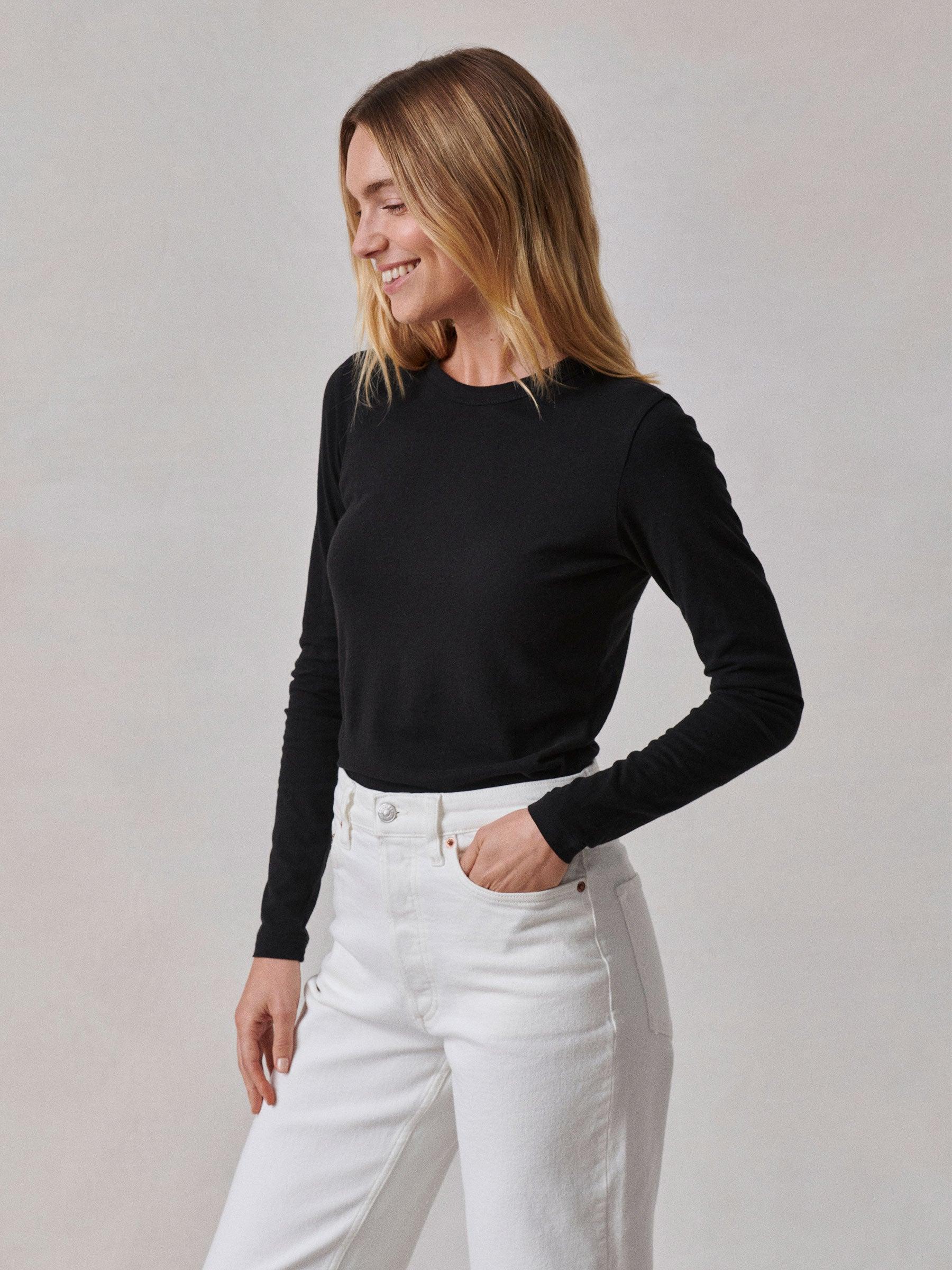 Black Cloud Jersey L/S Slim Crew Product Image