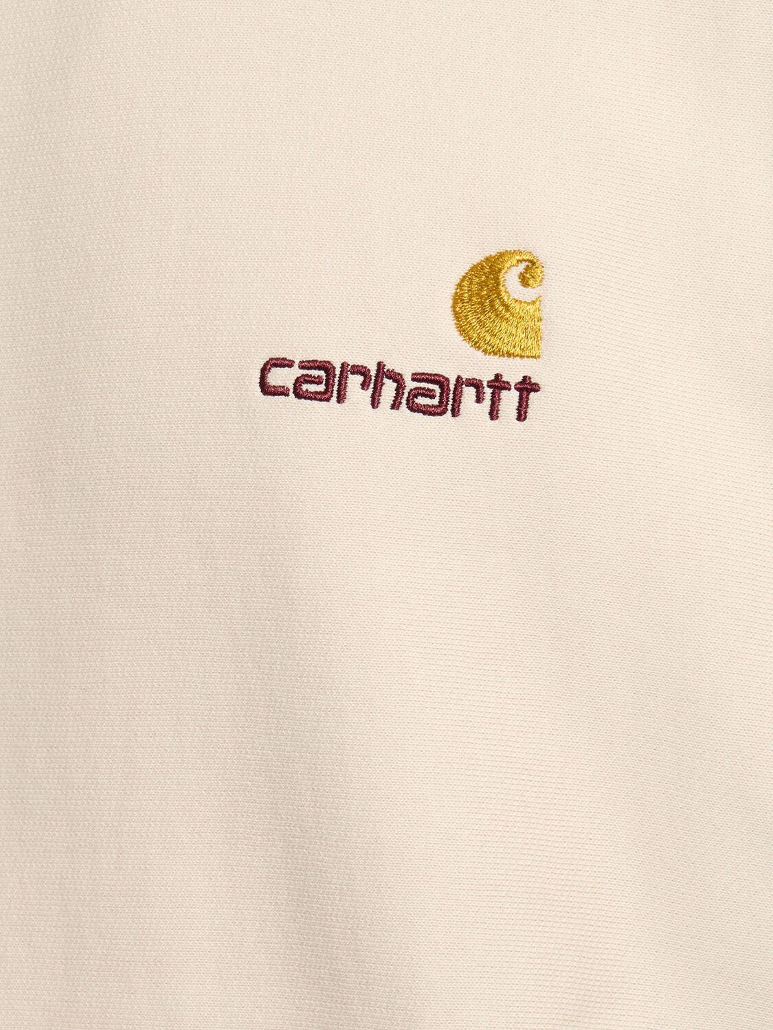 CARHARTT American Script Zipped Hoodie In Moonbeam Product Image