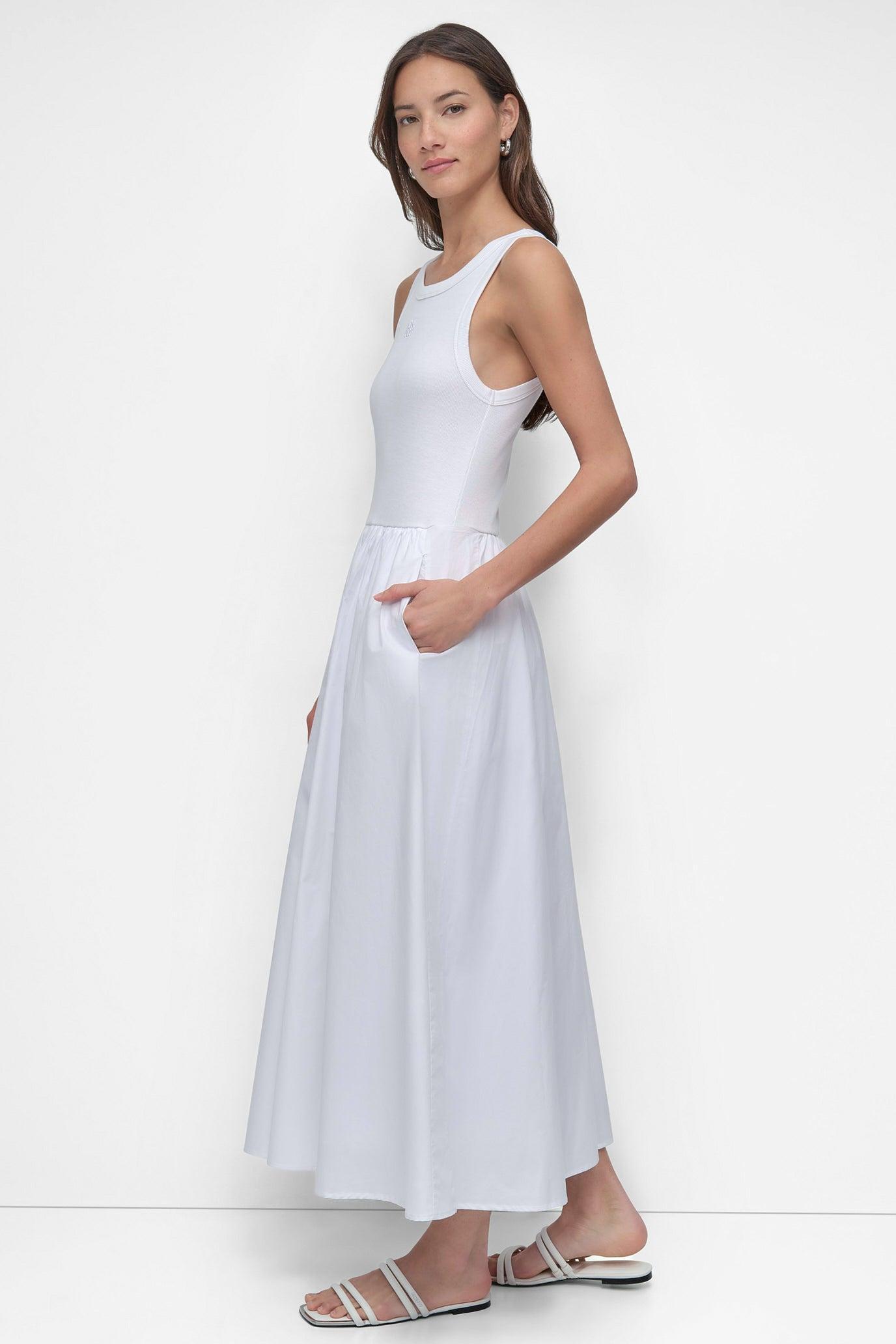 MIXED MEDIA MIDI TANK DRESS Product Image