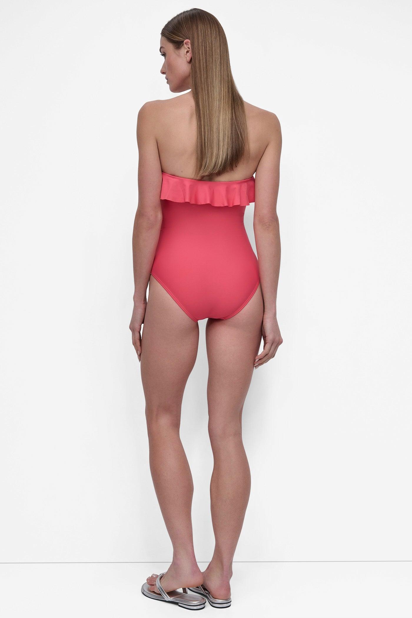 RUFFLED PINUP BANDEAU ONE PIECE Product Image