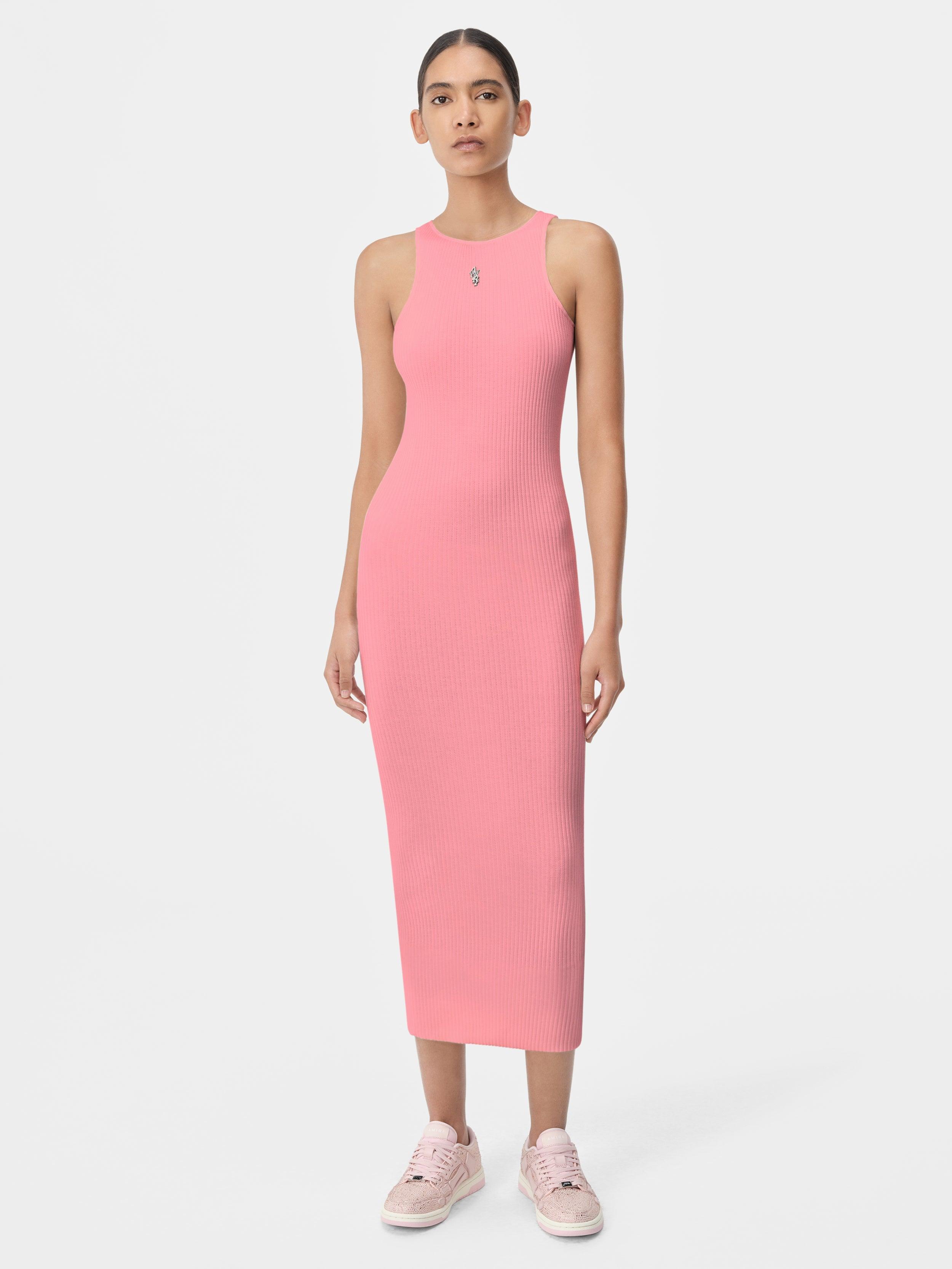 WOMEN - WOMEN'S AMIRI STACKED MAXI DRESS - Flamingo Pink Female Product Image