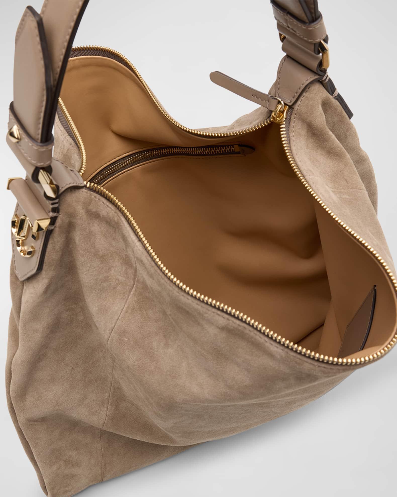 Ana Zip Leather Hobo Bag Product Image