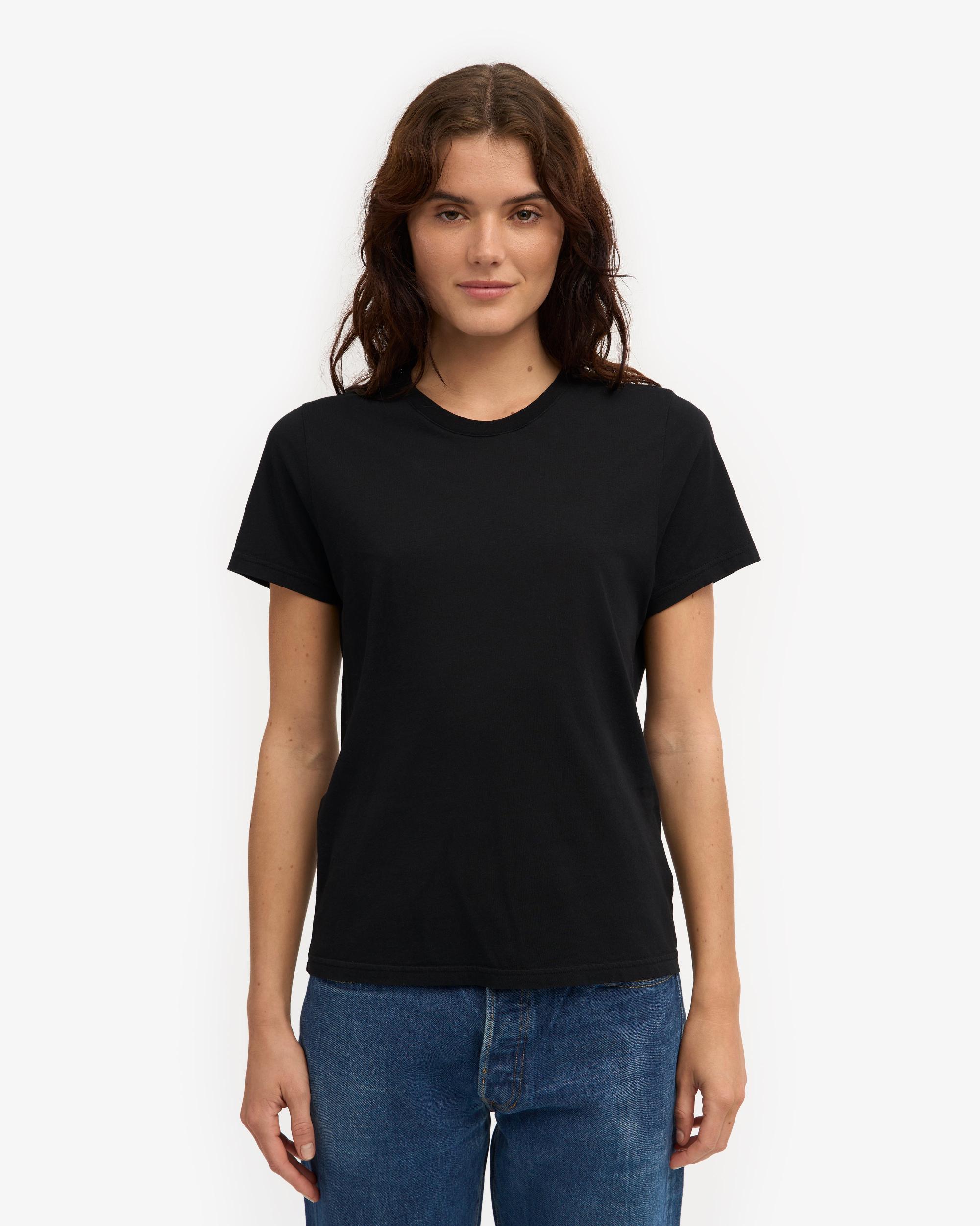 Women Light Organic Tee - Deep Black Product Image