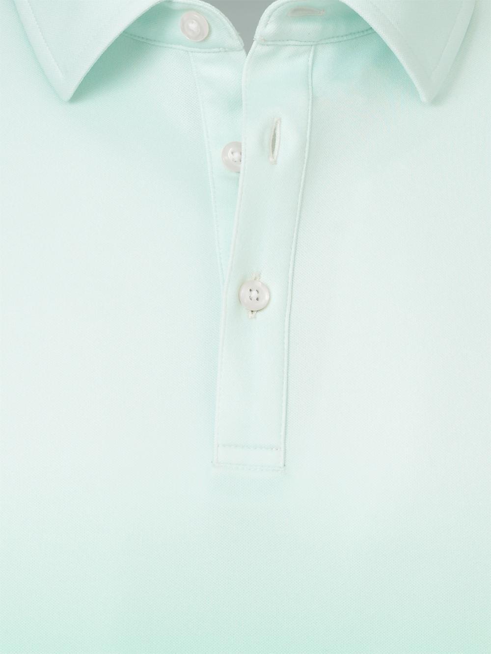 Performance Blend Three Button Polo - Green Product Image