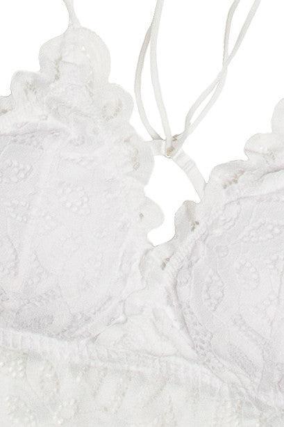 White Lace V Bralette Product Image