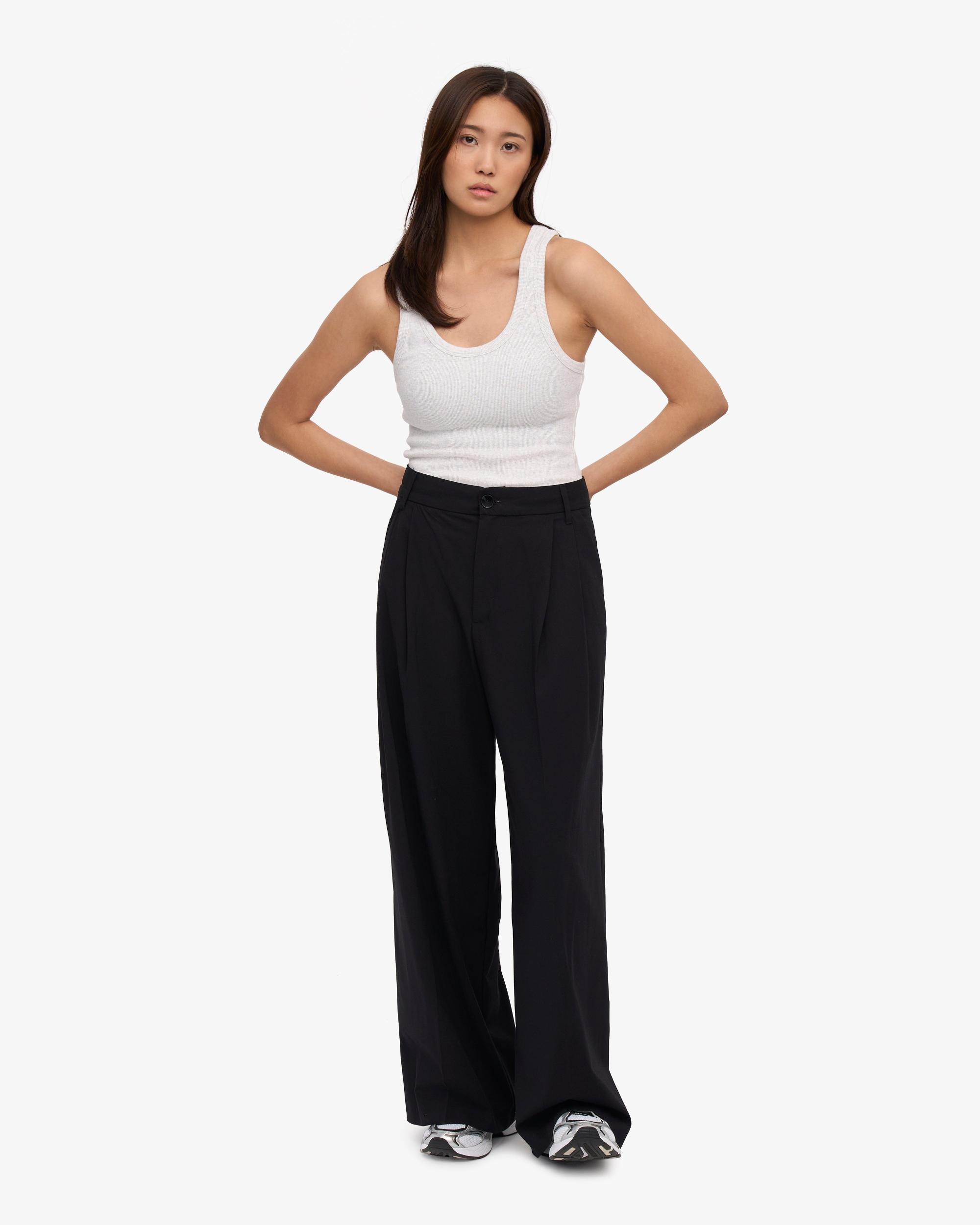 Women Organic Rib Tank Top - Snow Melange Product Image