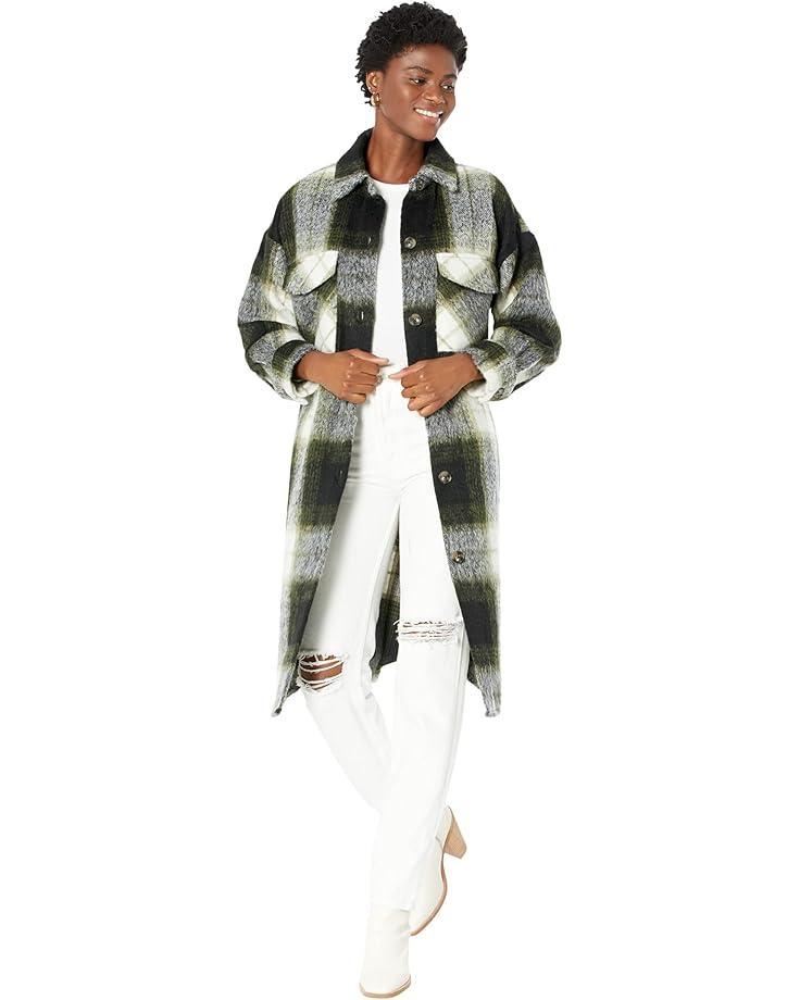 Long Length Wool Blend Shirt Jacket Product Image