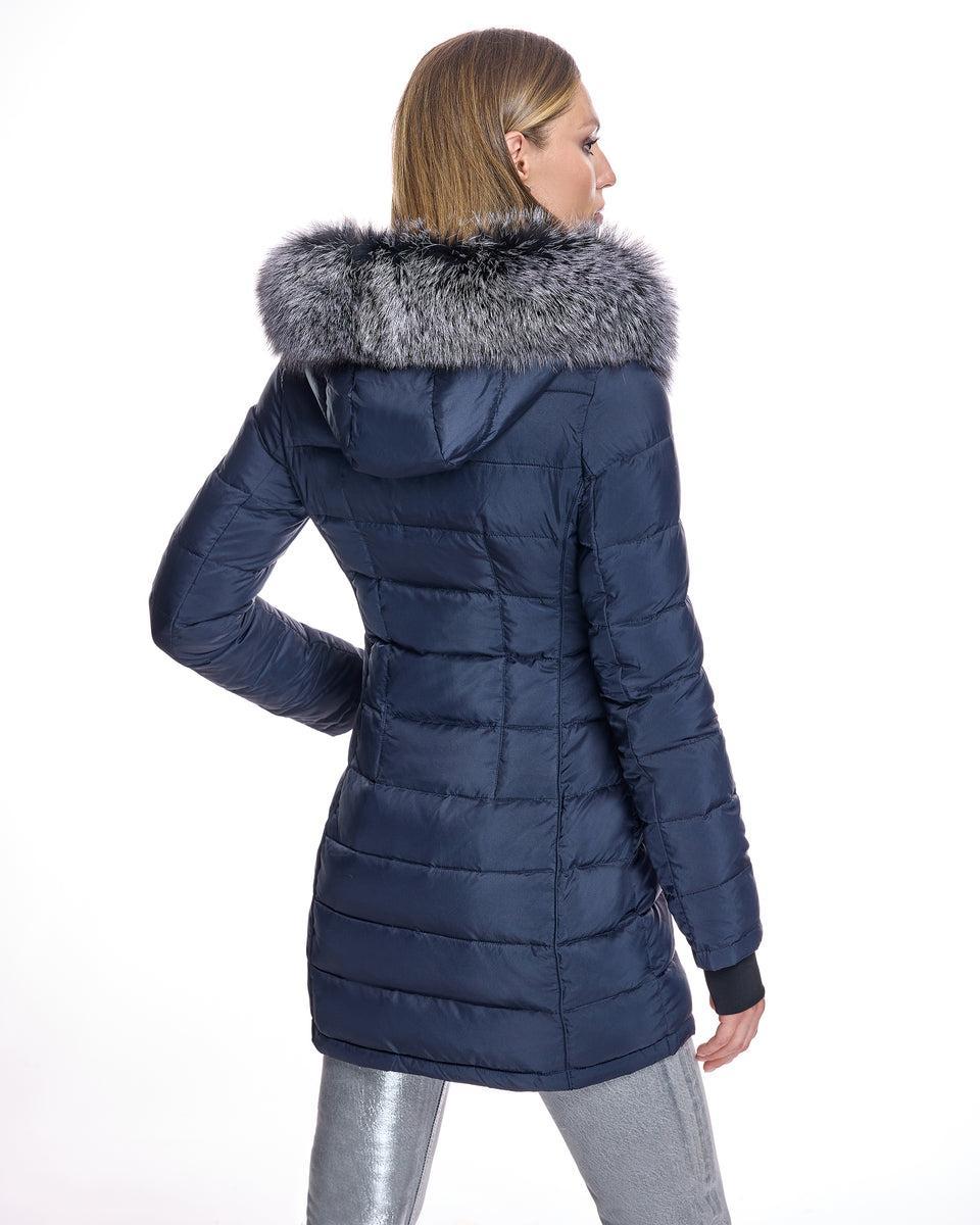 Poly Blend Jacket with Detachable Fox Trimmed Hood Product Image