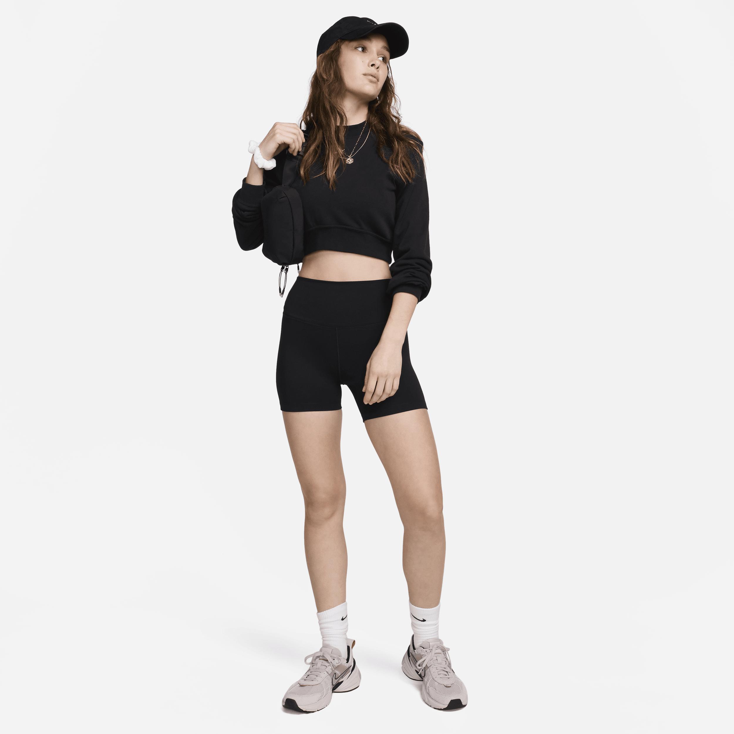 Women's Nike One High-Waisted 5-in. Biker Shorts, Size: XS, Black Product Image