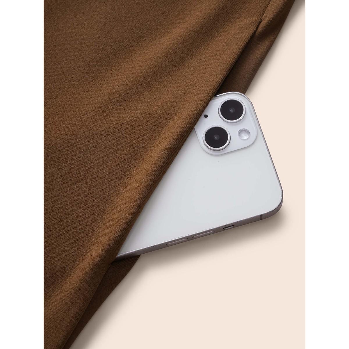 Plus Size Leopard Print Patchwork Ties Cami Dress Browncoffeecolor Women Elegant Tie knot V-neck Sleeveless Curvy BloomChic 14-16/1X Product Image