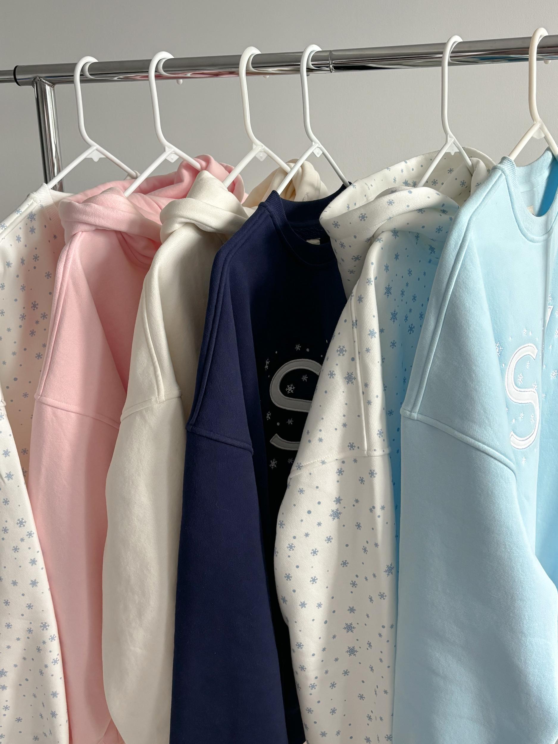 Snowflake Sunkissedcoconut Embroider Sweatshirt Product Image